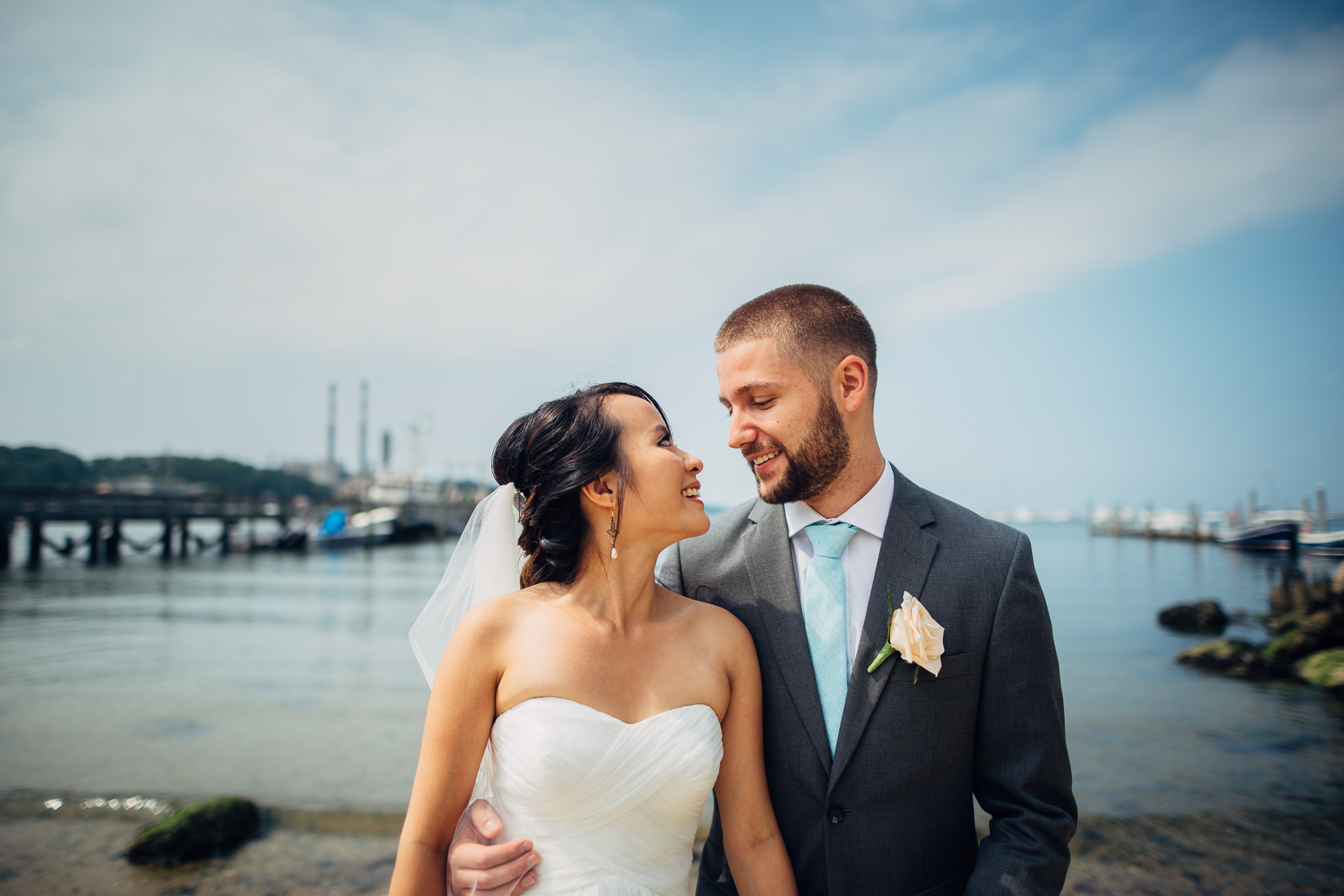 Danford's wedding Port Jefferson docks boardwalk oceanview