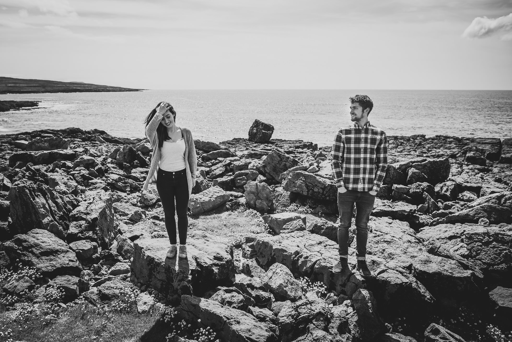 Ireland couple portraits monochrome