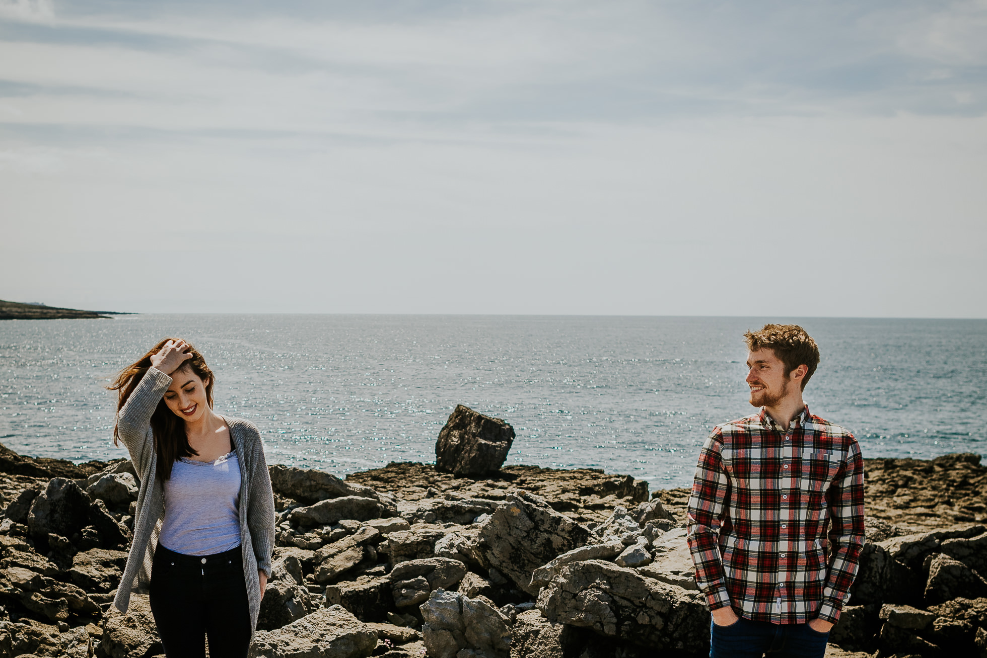 Rocky Irish shore engagement