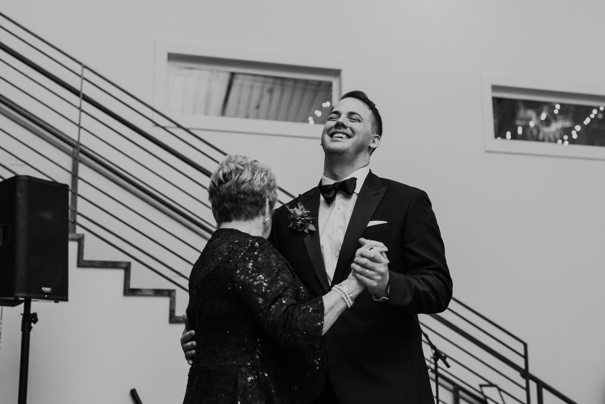 groom and grandmother dance at the cordelle wedding reception