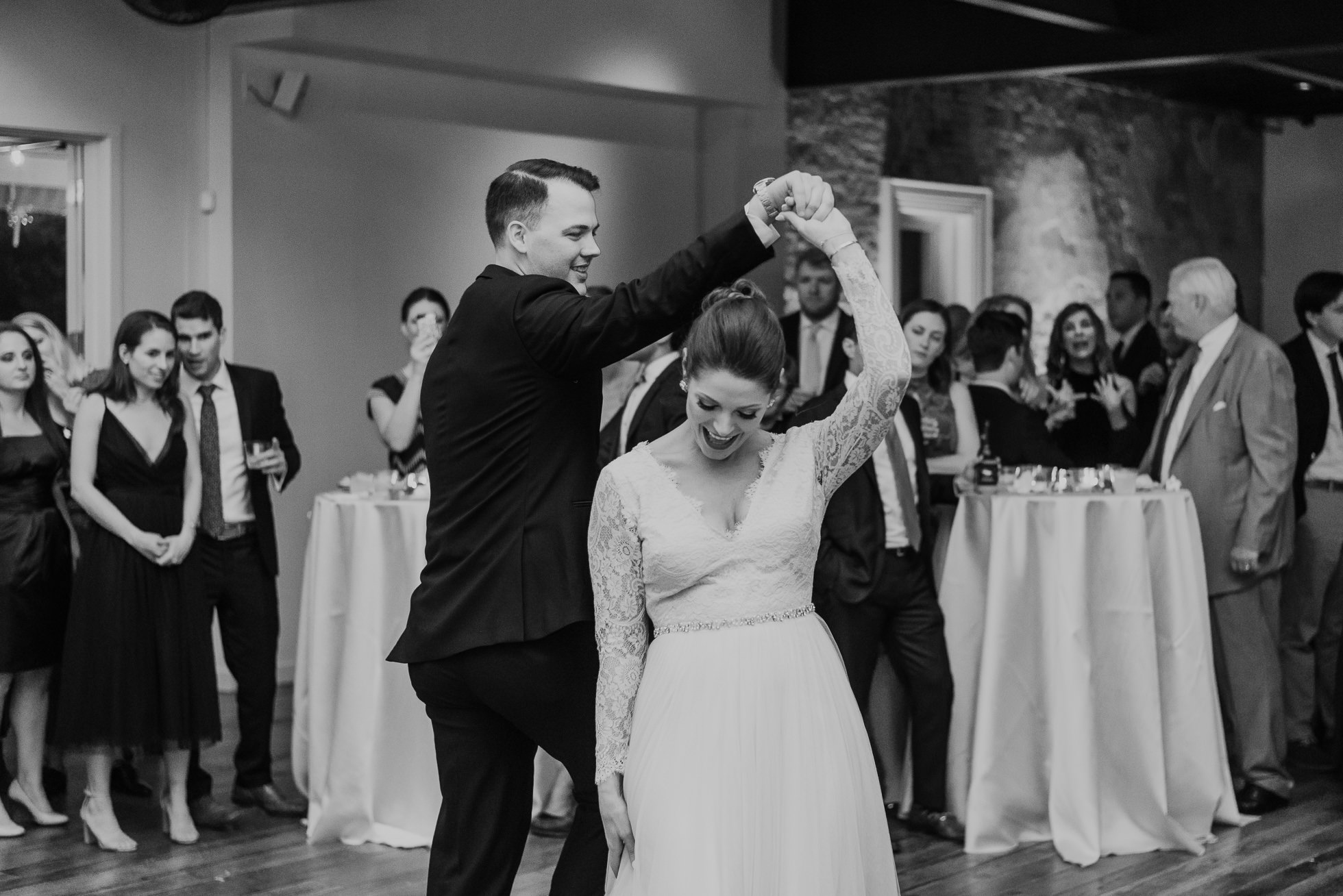 bride and groom first dance at the cordelle wedding