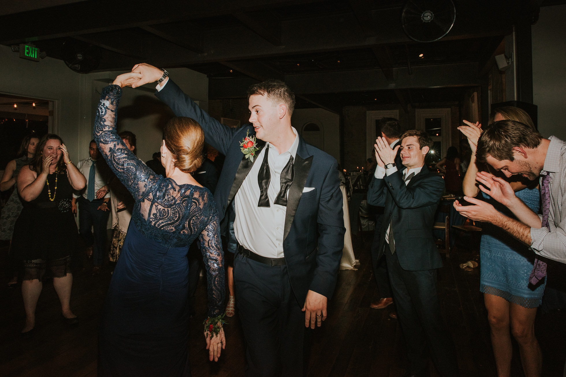 groom dancing with mom at wedding reception at the cordelle nashville wedding