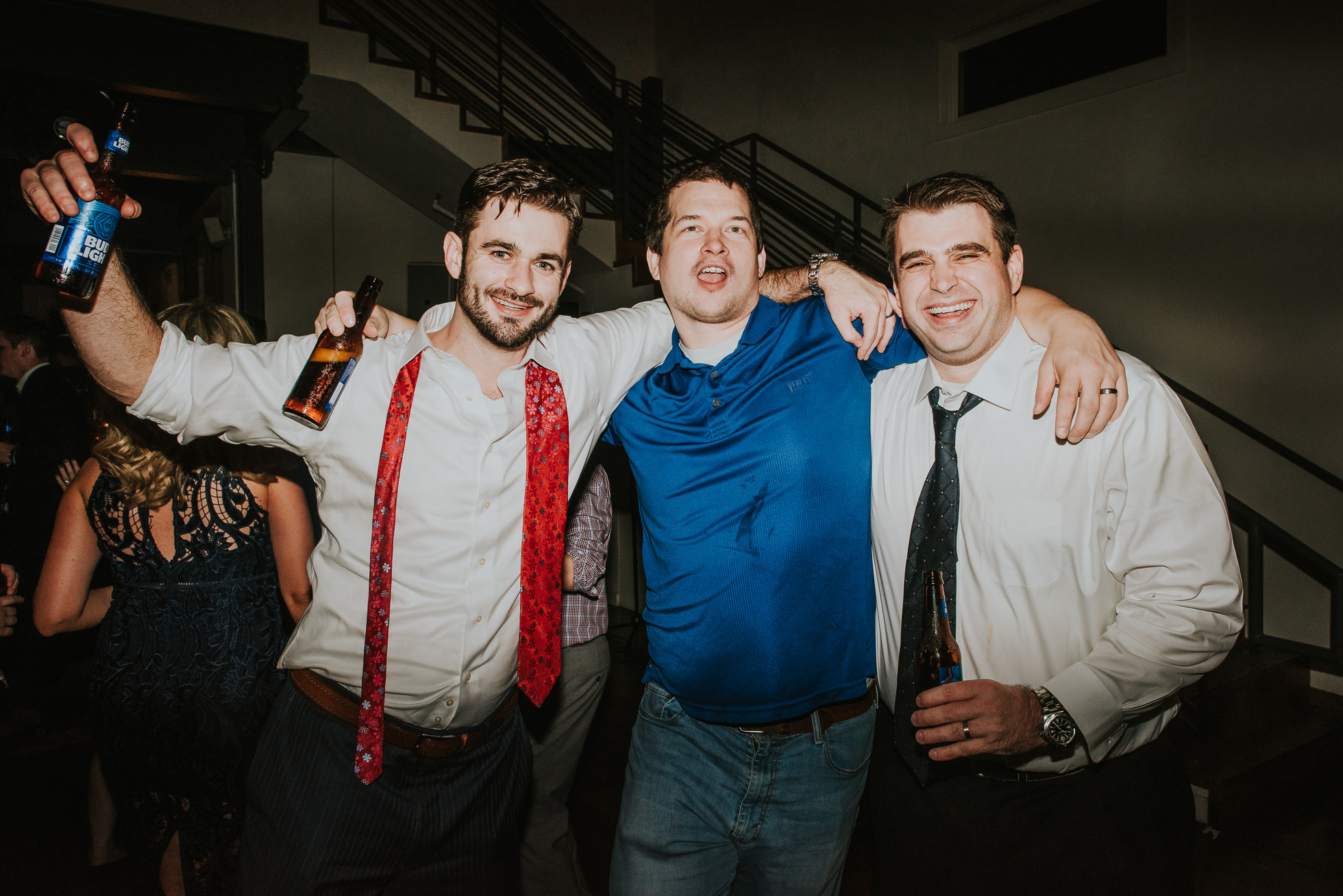 drunk guests at wedding reception at the cordelle nashville wedding