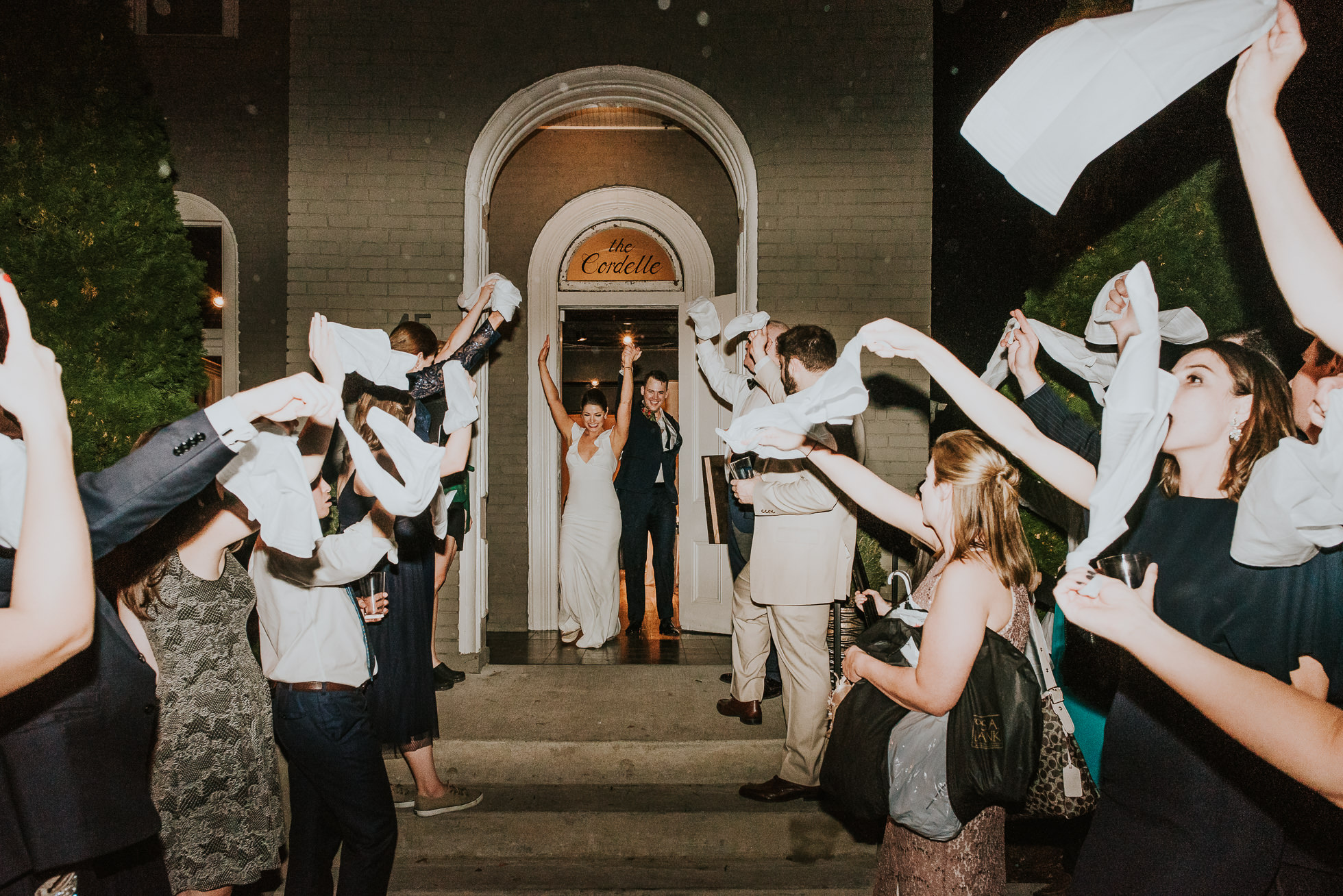 handkerchief exit by bride and groom