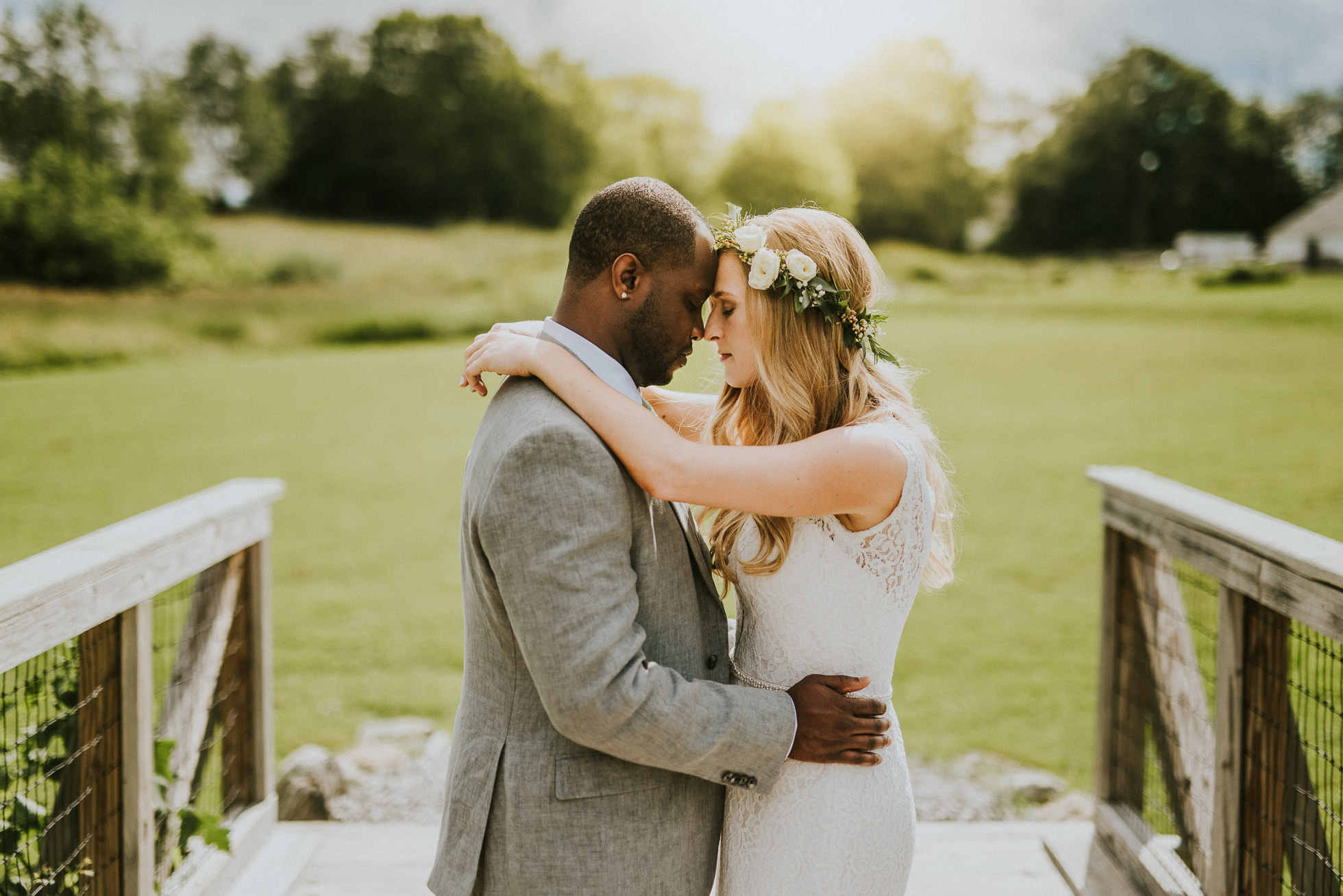emotional farm wedding portraits photographed by Traverse the Tides