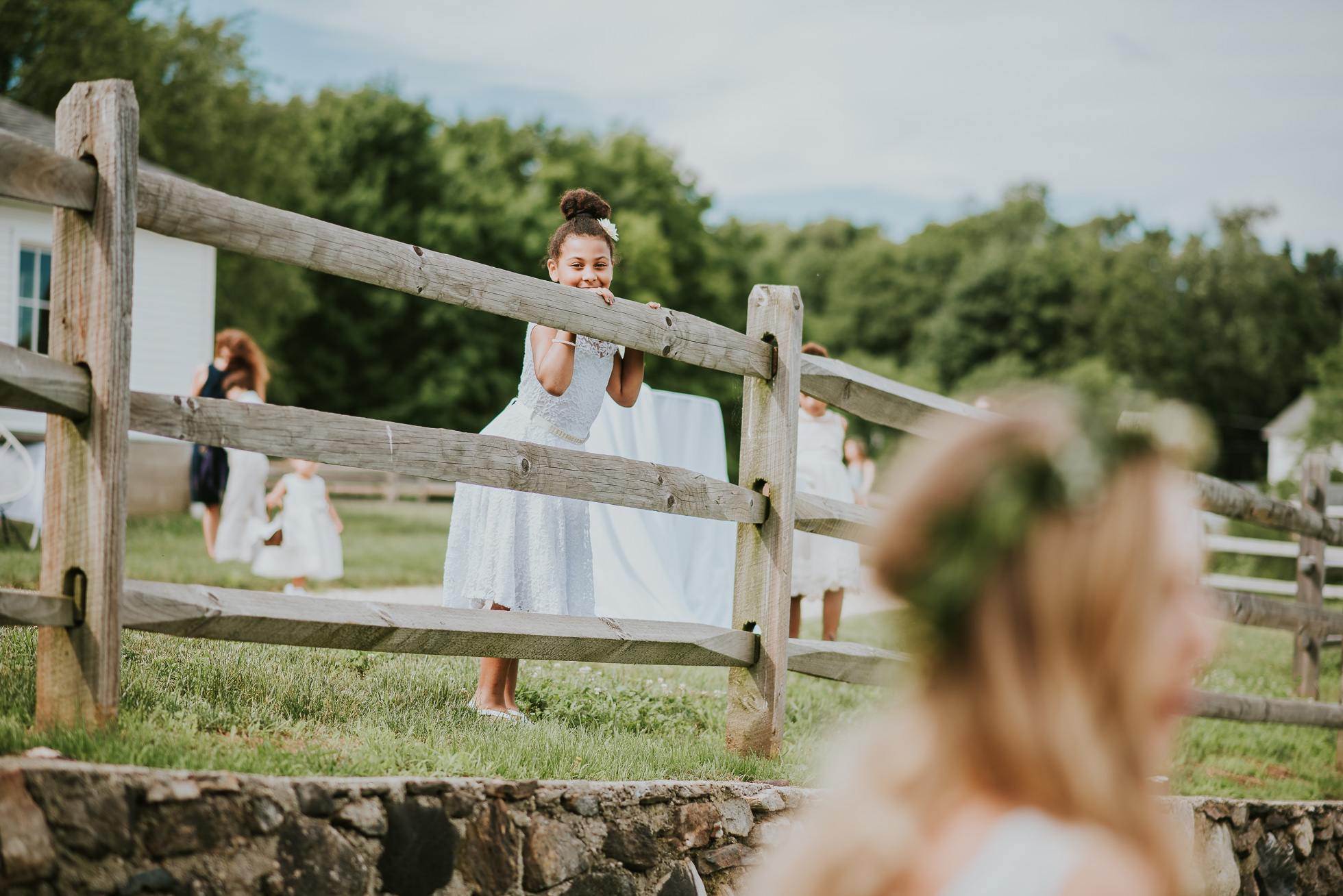 rustic flower girl wedding photos photographed by Traverse the Tides