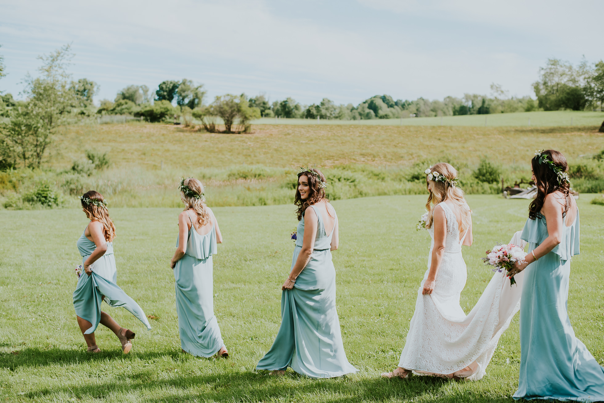 bridesmaids South Farms wedding photographed by Traverse the Tides