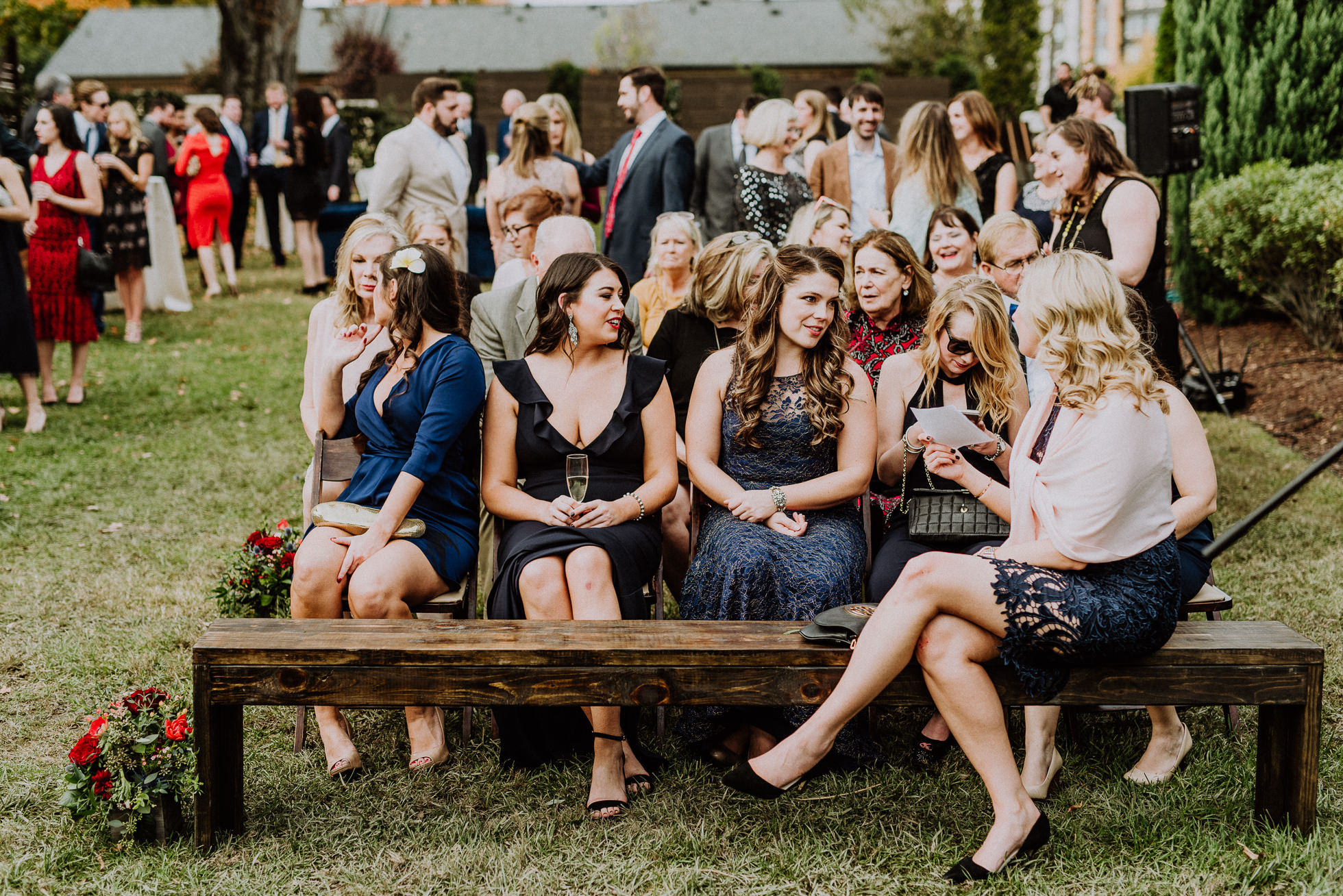 guests at outdoor ceremony the cordelle nashville wedding