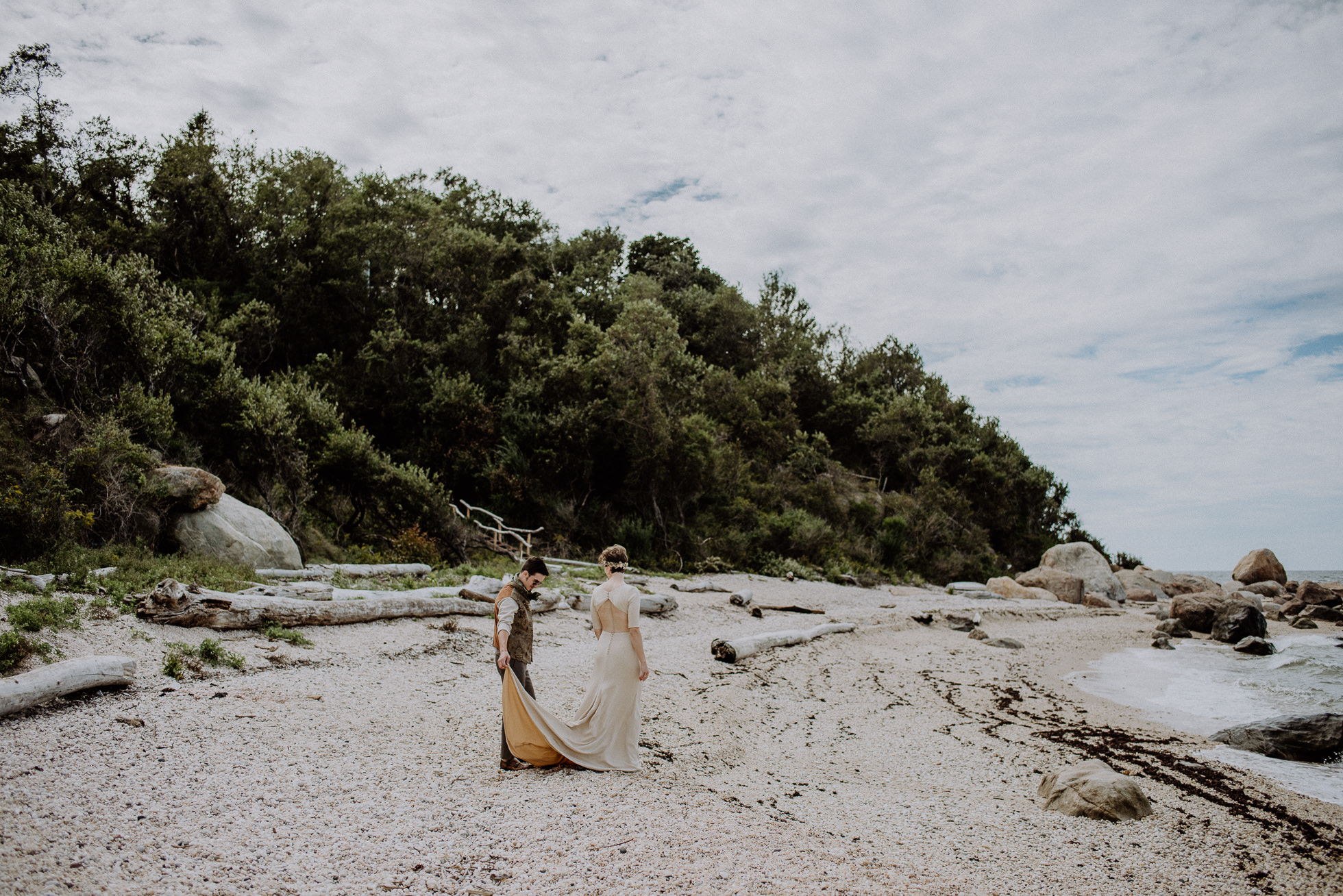 67 steps beach wedding portraits