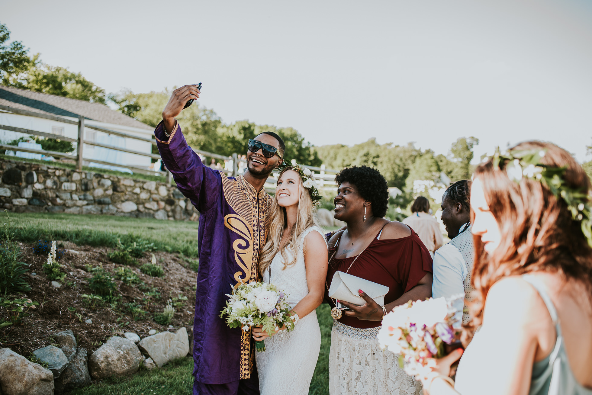 wedding selfies photographed by Traverse the Tides