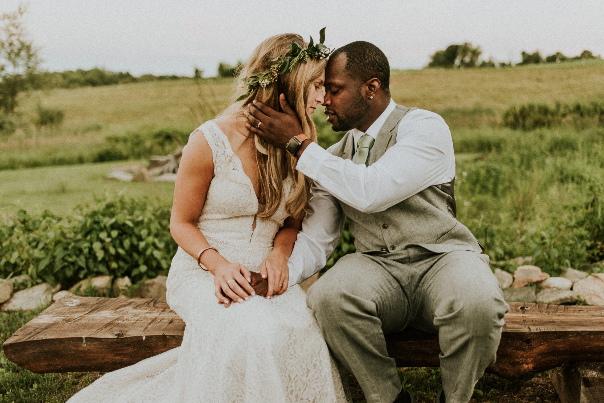 romantic farm wedding photos photographed by Traverse the Tides