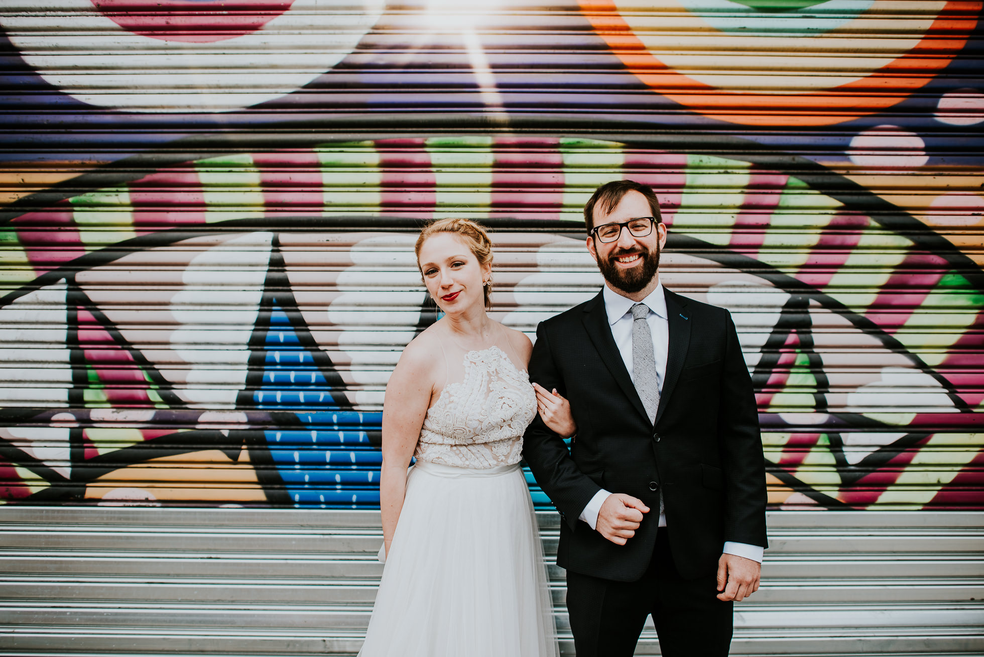 brooklyn graffiti wedding photographed by Traverse The Tides