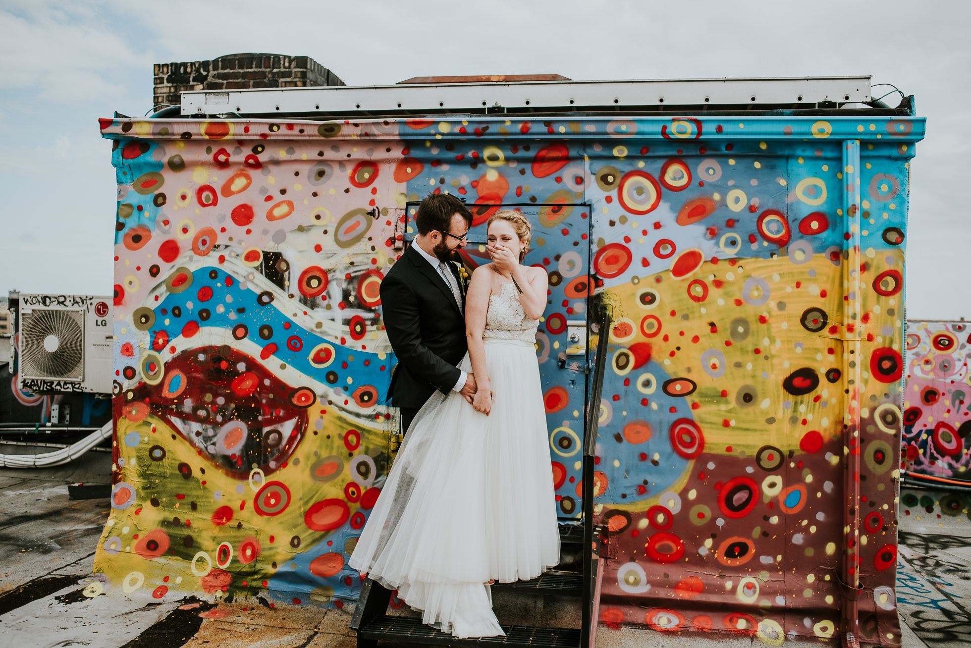 bushwick rooftop wedding photographed by Traverse The Tides