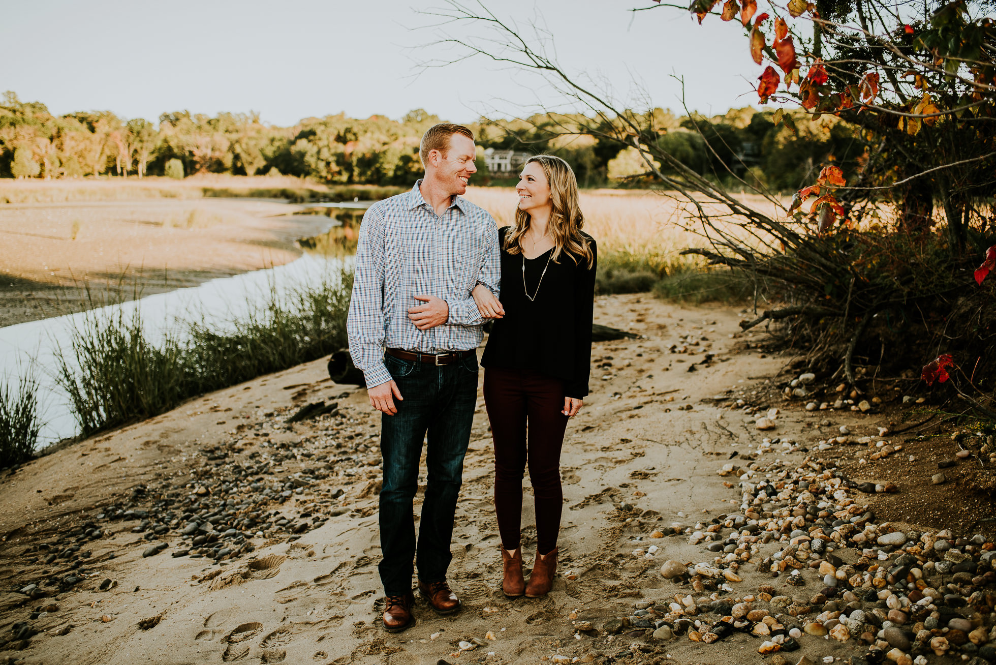 candid engagement session photographed by Traverse the Tides