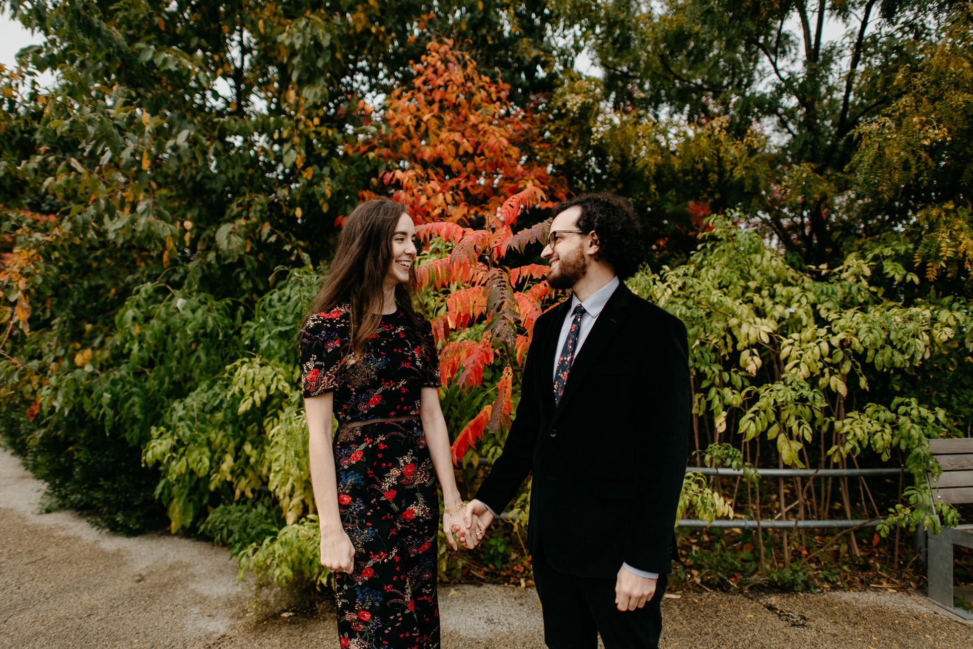 colorful engagement photos