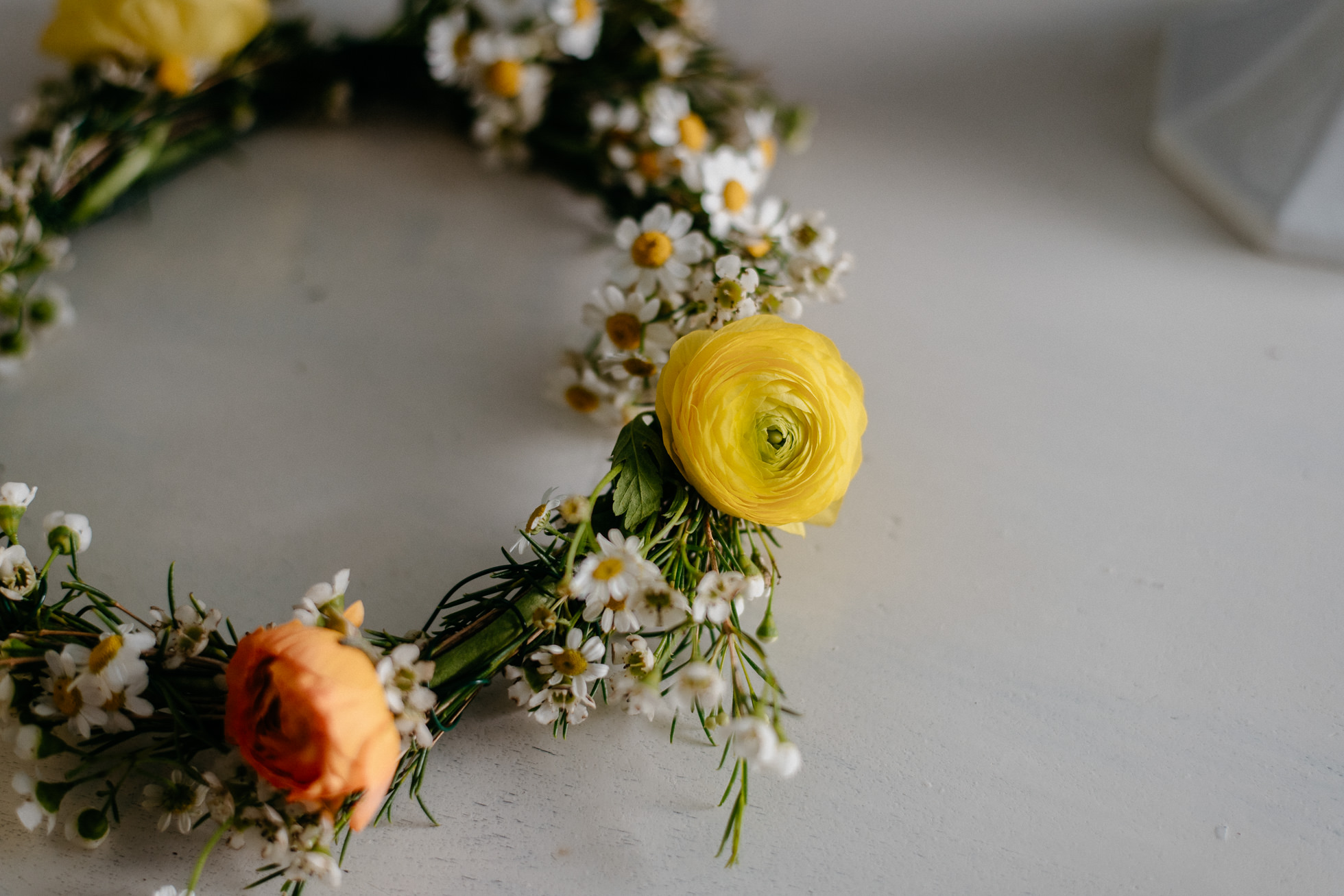 colorful flower crown