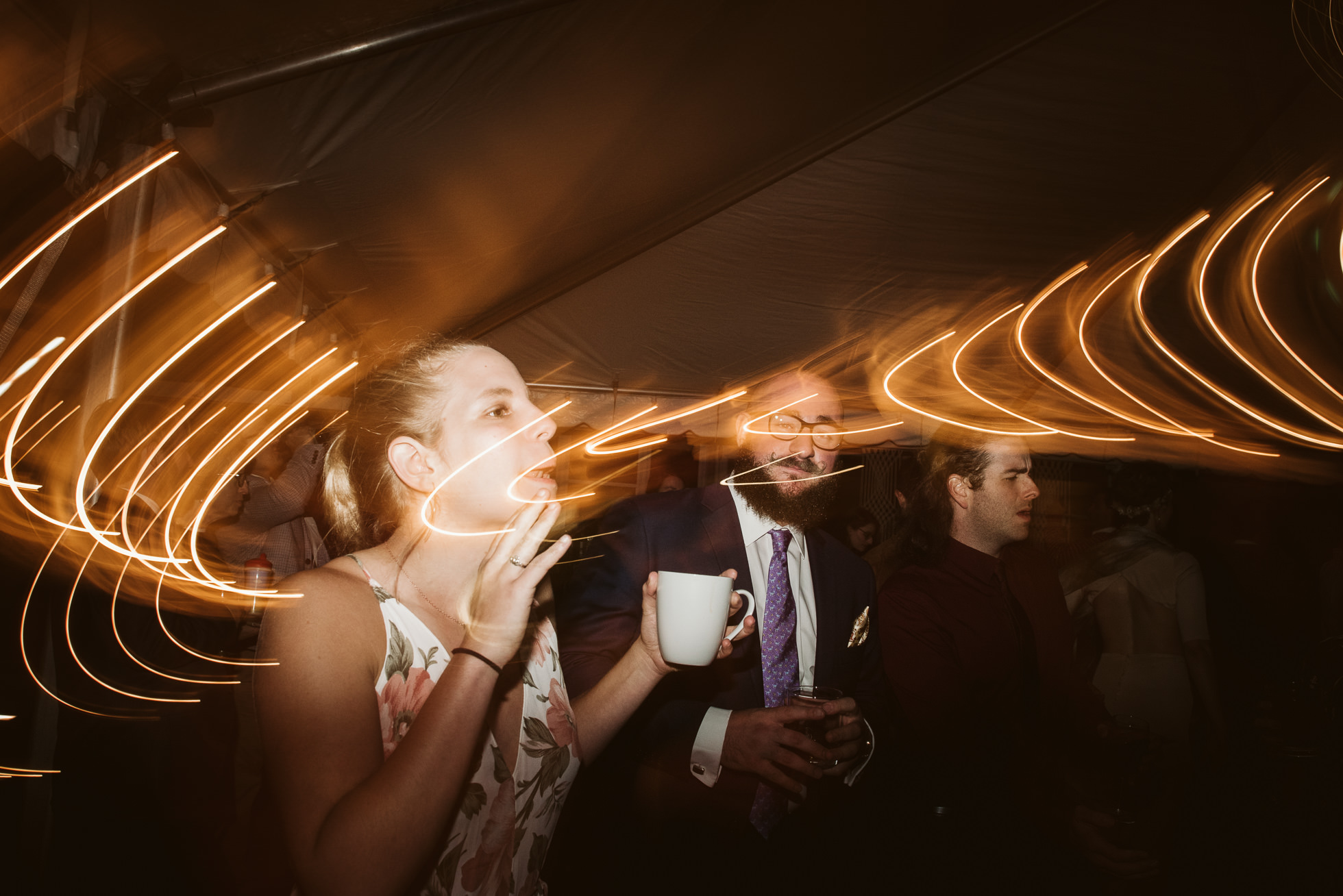 crazy lights wedding reception