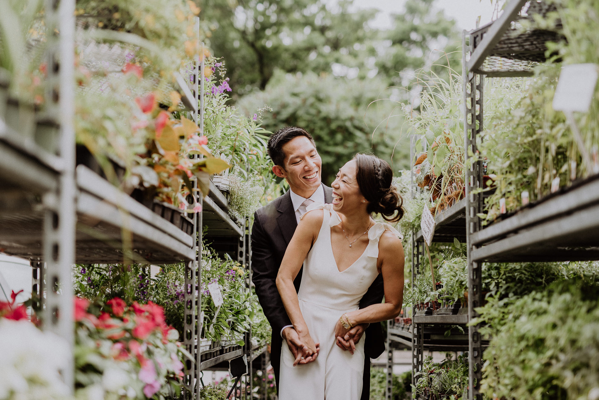 garden engagement photos