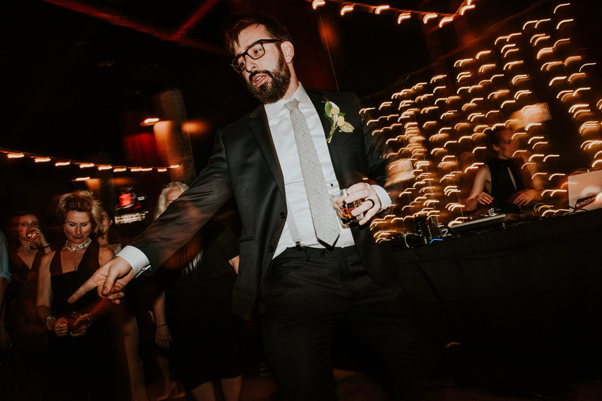 groom dancing brooklyn weddingphotographed by Traverse The Tides