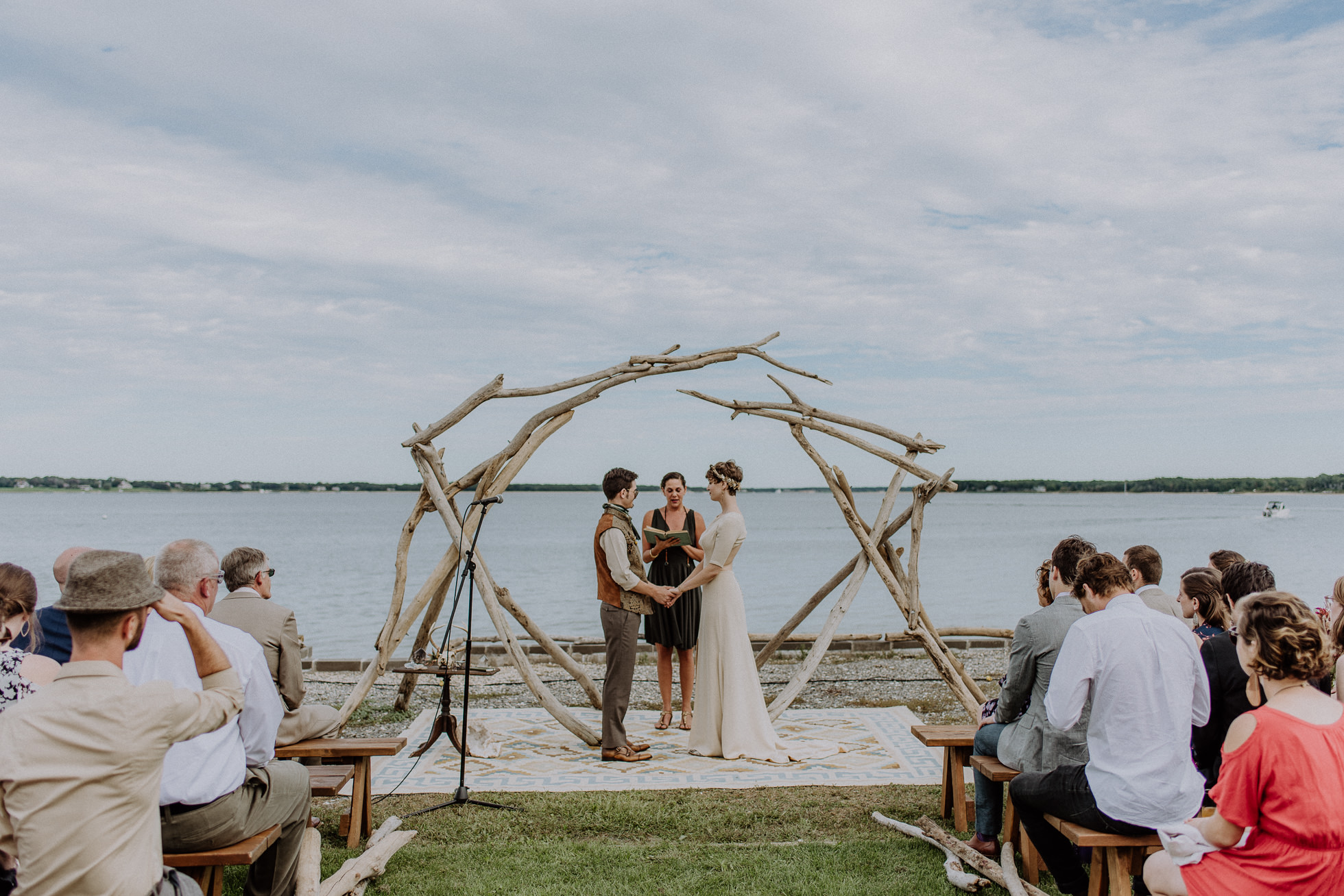 hand made wedding altar