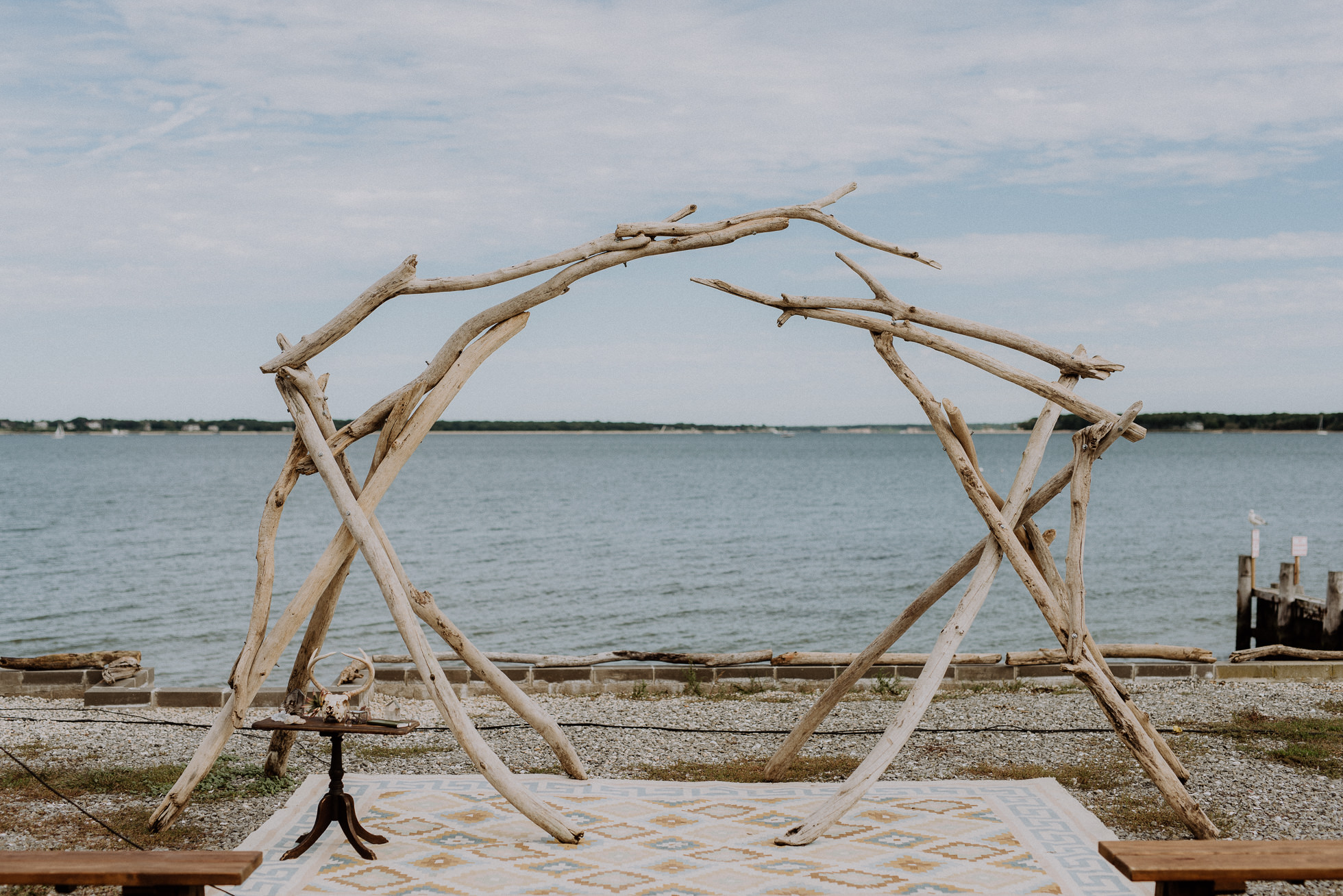 hand made wedding ceremony arch