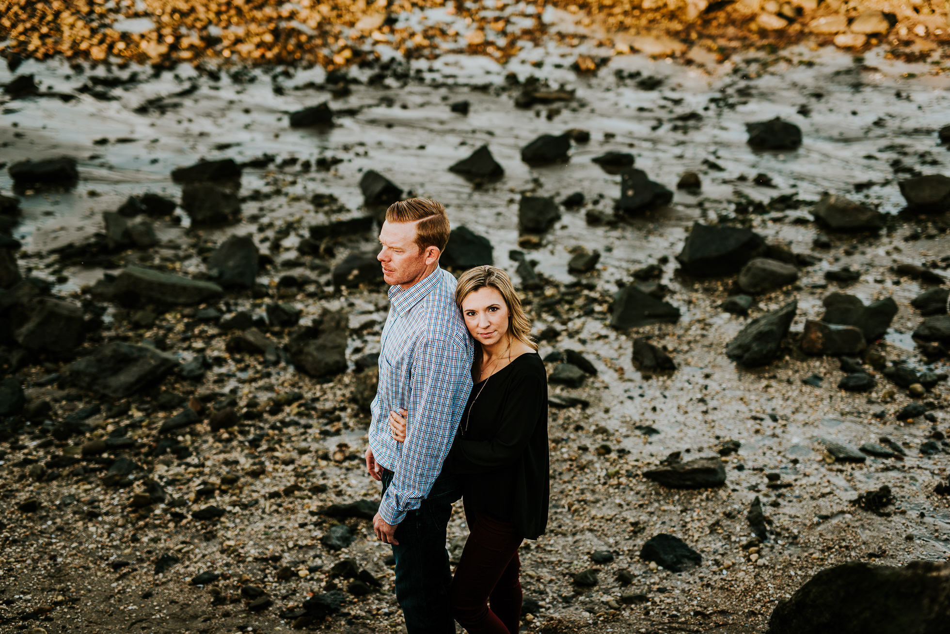 Long Island sound engagement session photographed by Traverse the Tides