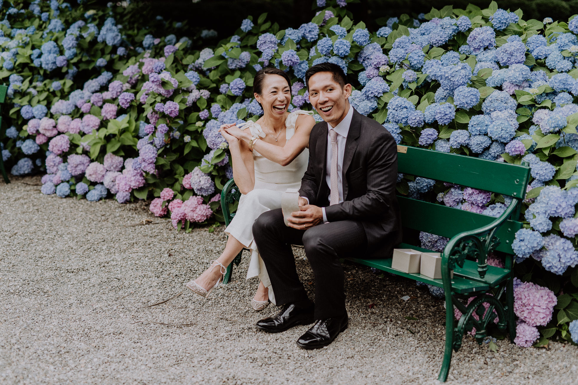 new york city park bench engagement photos