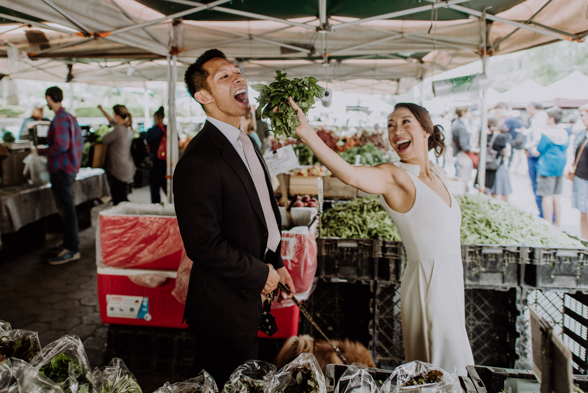 NYC greenmarket engagement photos