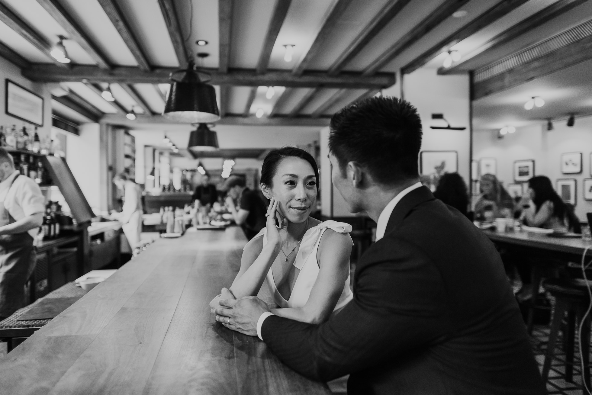 NYC restaurant engagement session