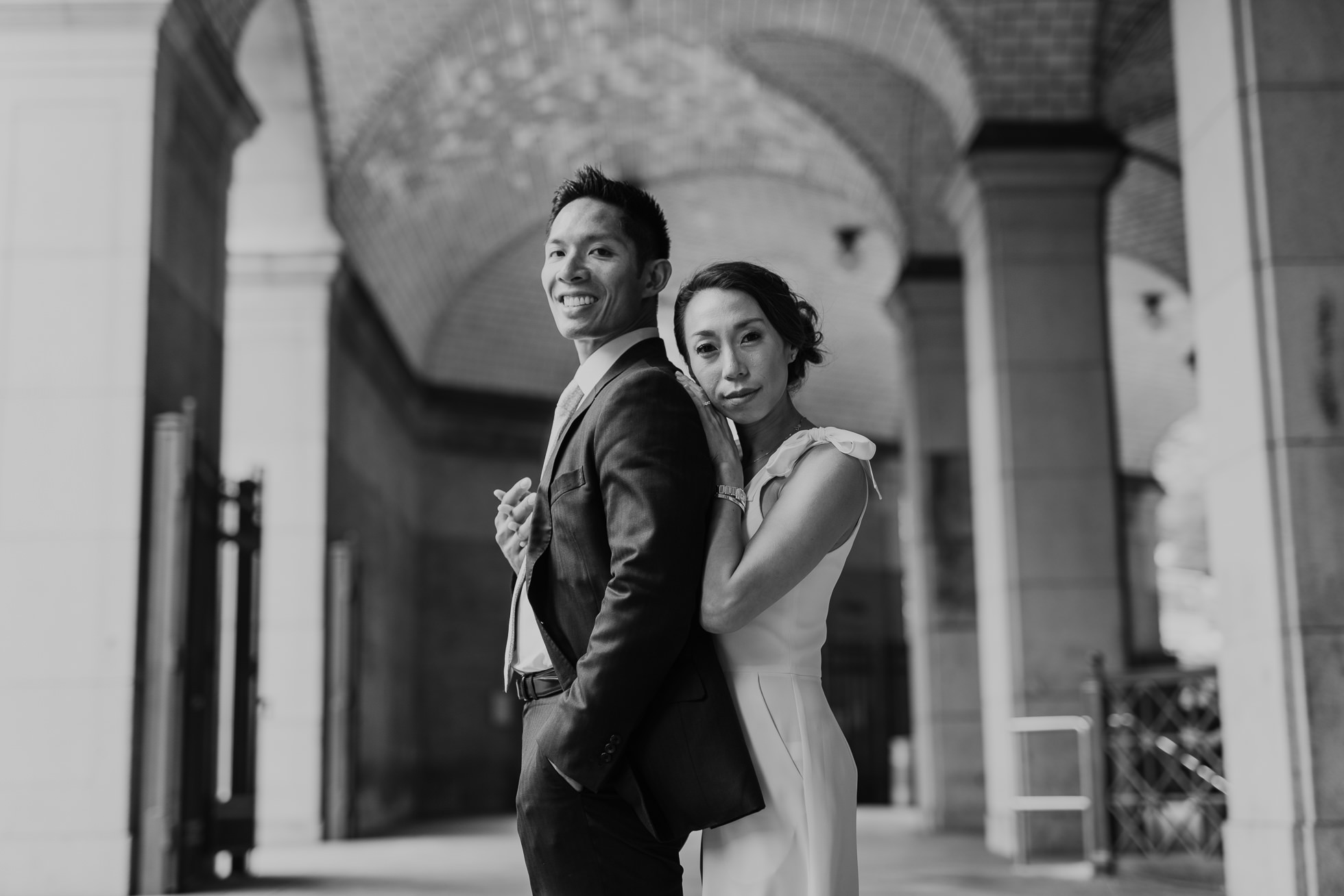 NYC subway wedding photos