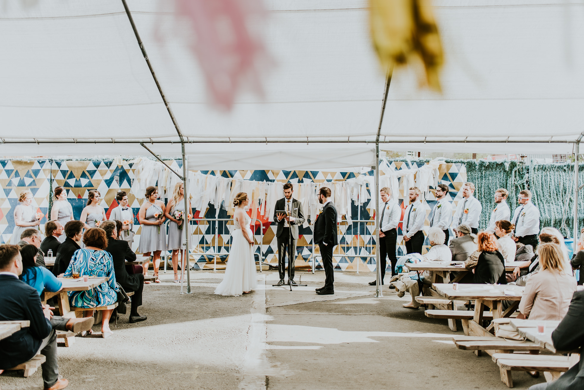 outdoor wedding ceremony photographed by Traverse The Tides