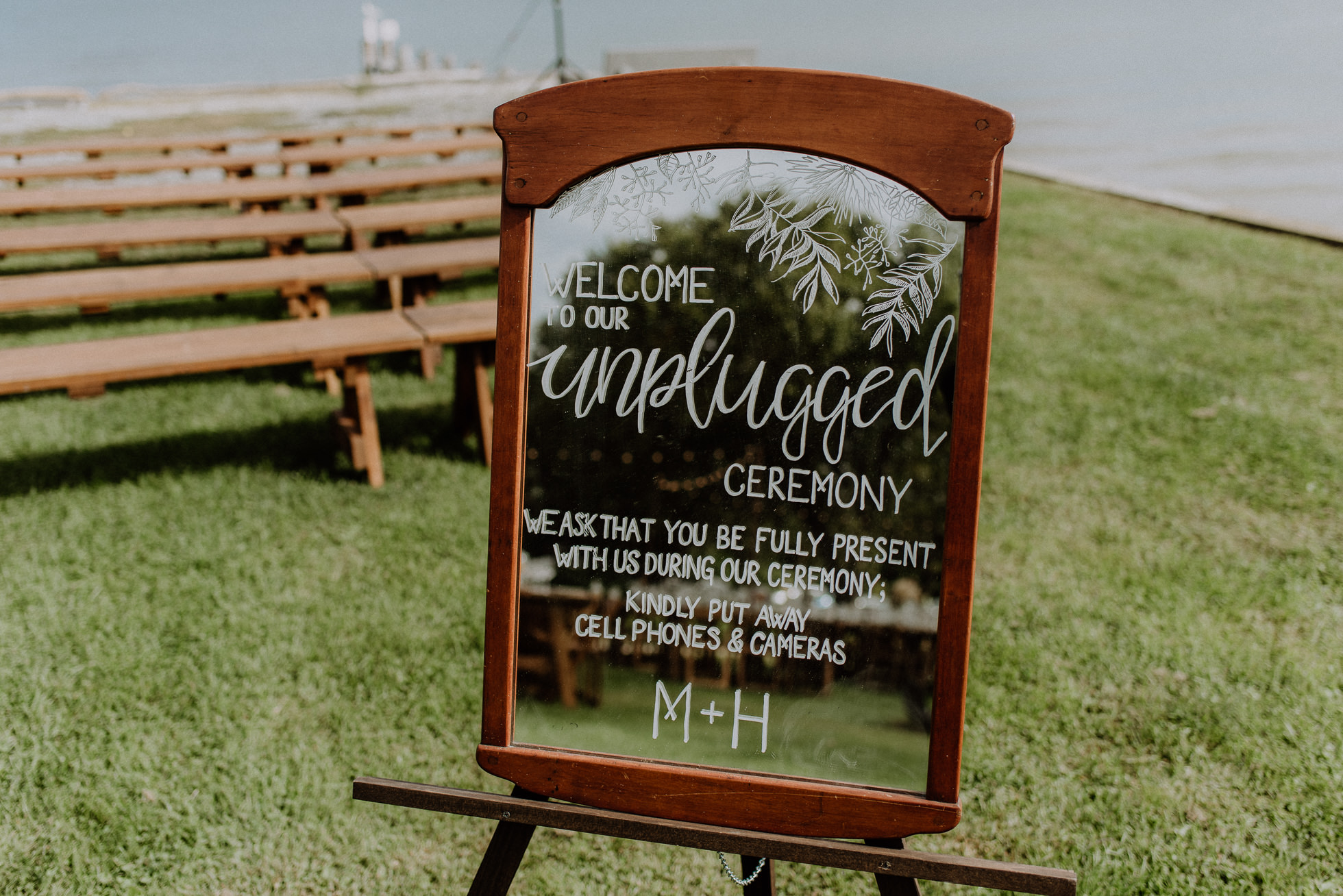 rustic wedding ceremony signs