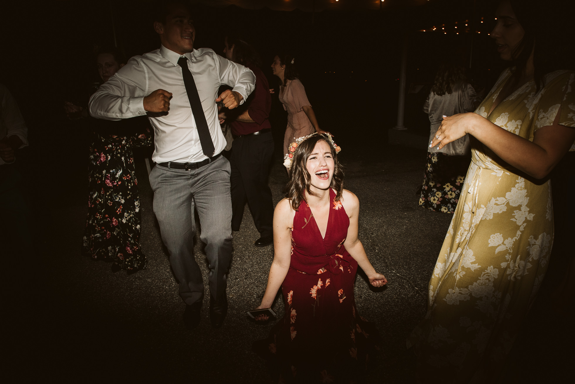 wild wedding dancing