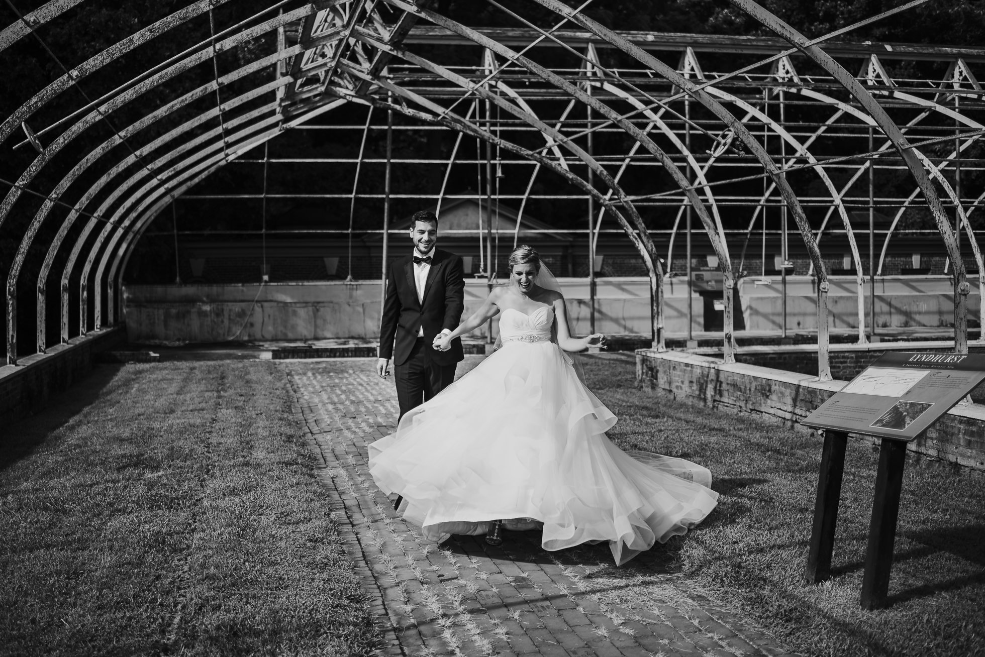 bride and groom dancing in greenhouse at lyndhurst castle photographed by traverse the tides