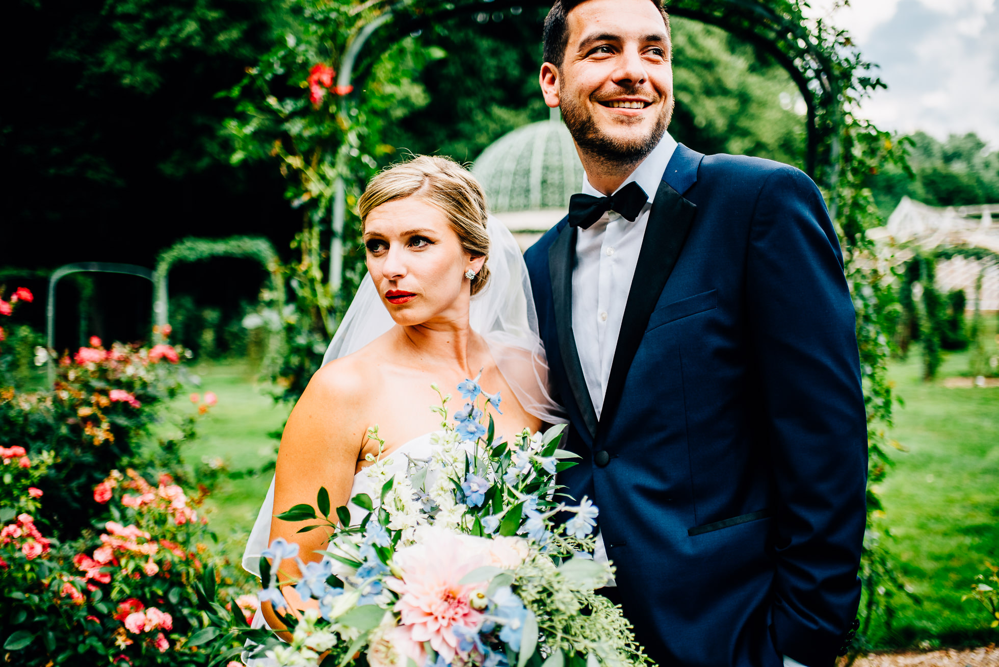 bride & groom portraits at lyndhurst castle rose garden photographed by traverse the tides-4