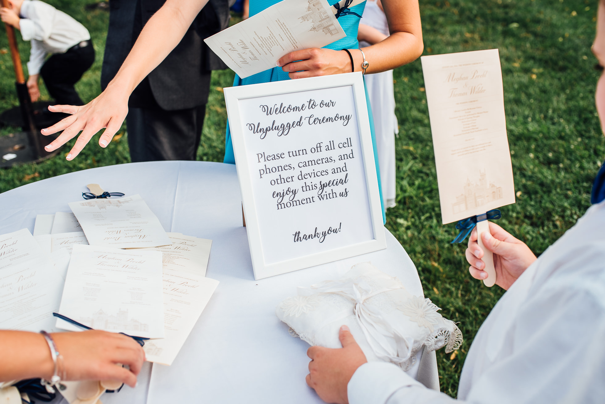 ceremony program at lyndhurst castle photographed by traverse the tides