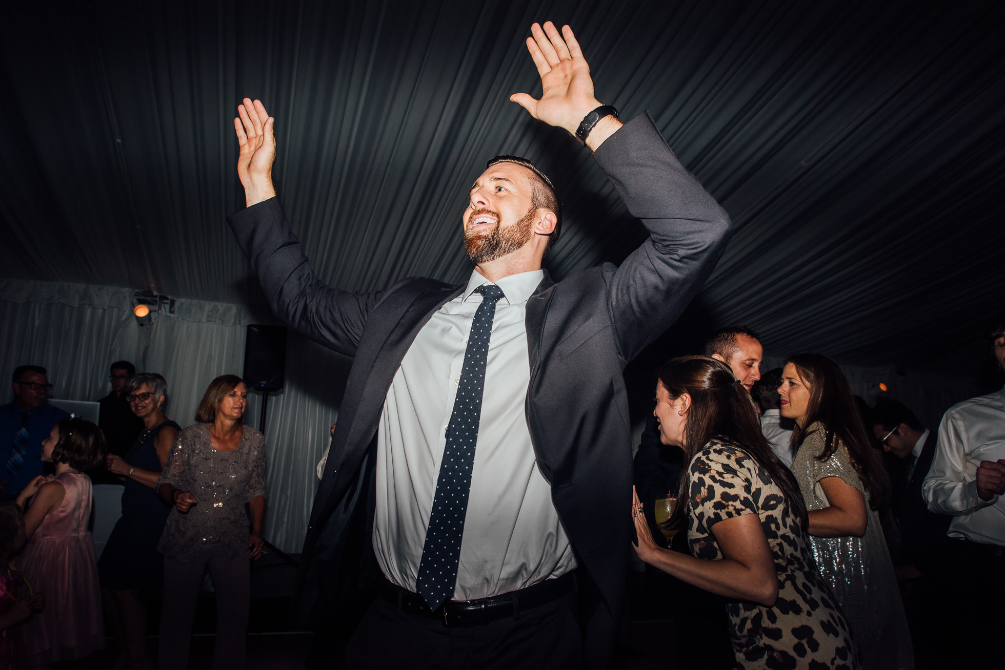 reception dancing at lyndhurst castle wedding photographed by traverse the tides-7