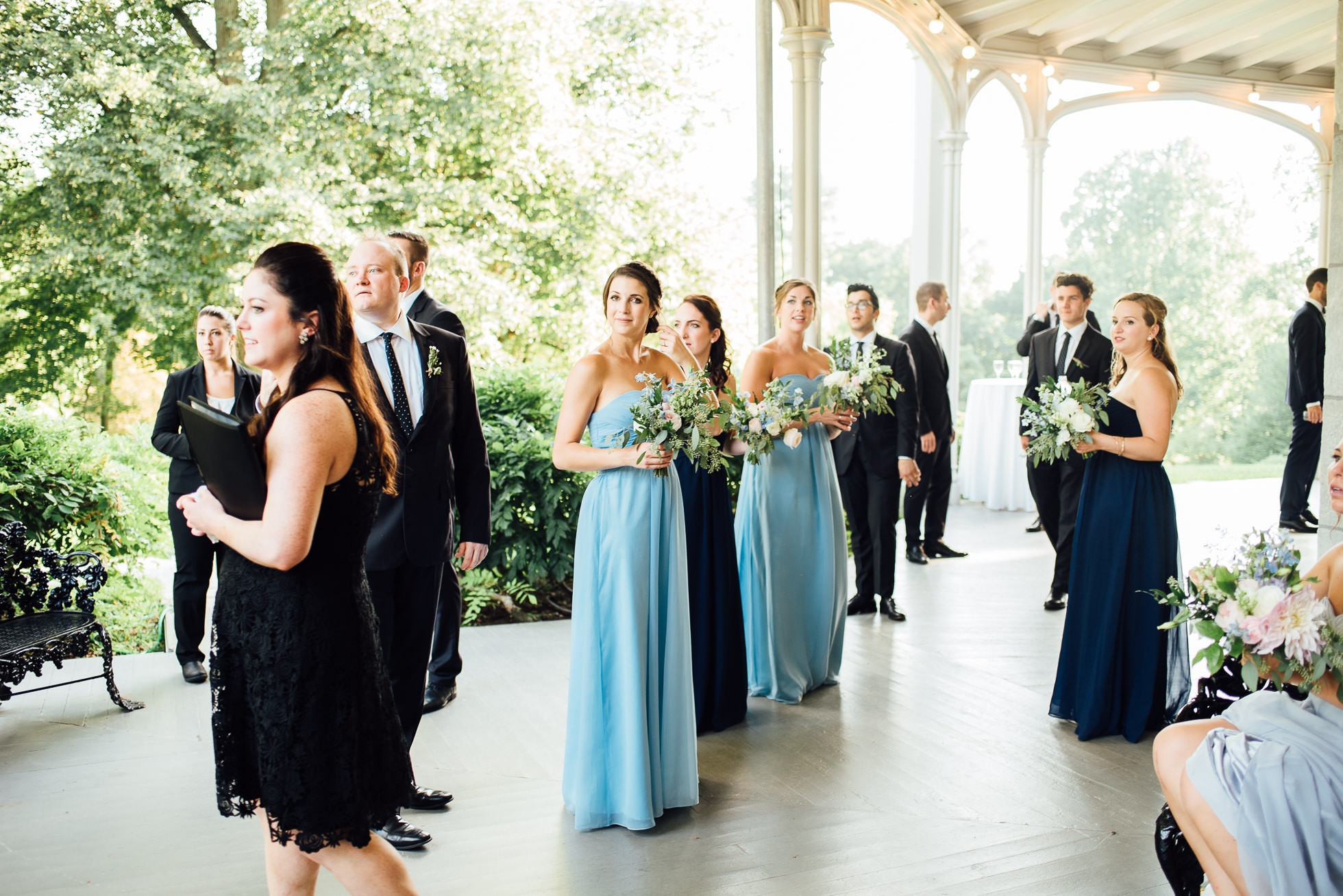 wedding party at lyndhurst castle photographed by traverse the tides