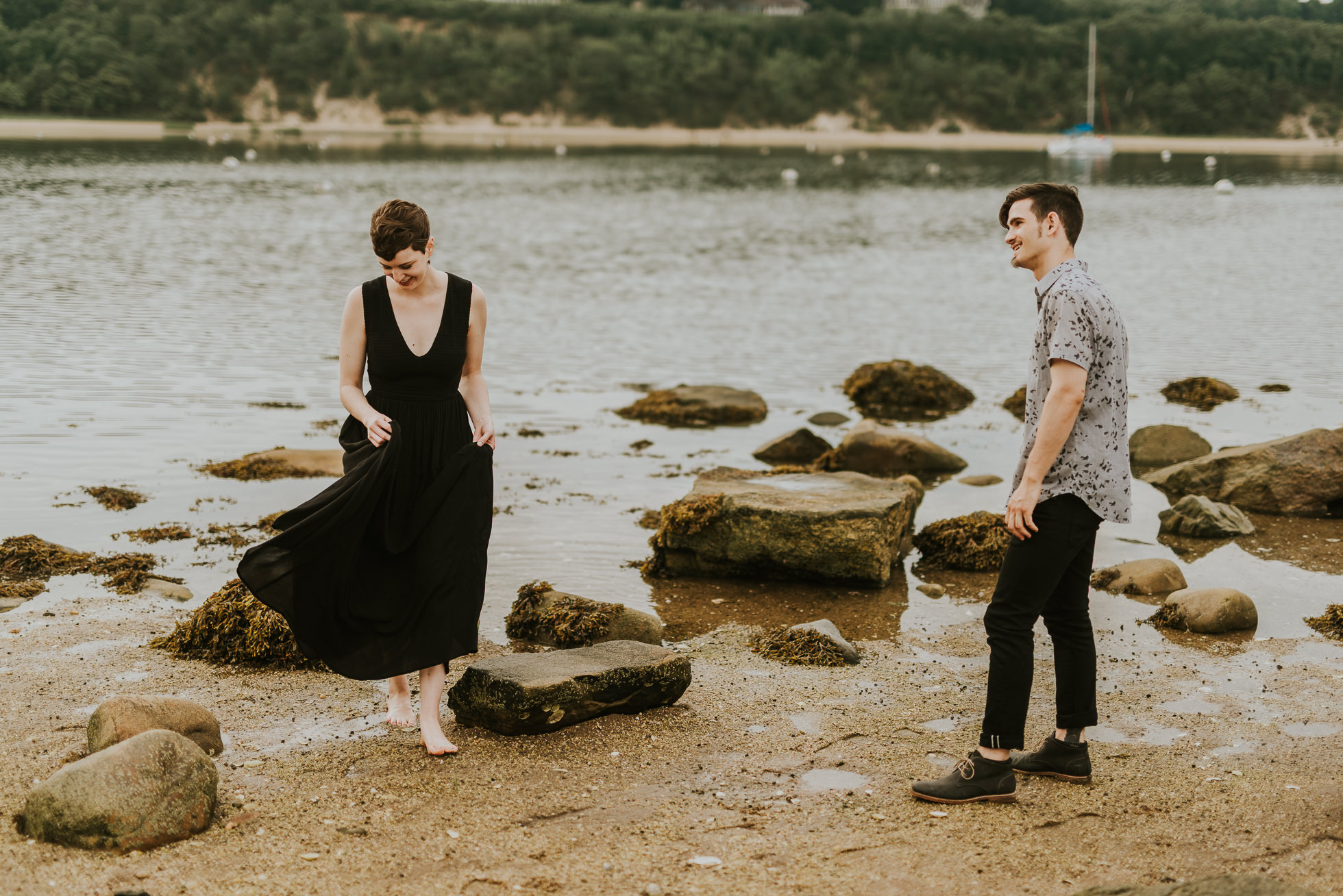 candid engagement photos photographed by traverse the tides