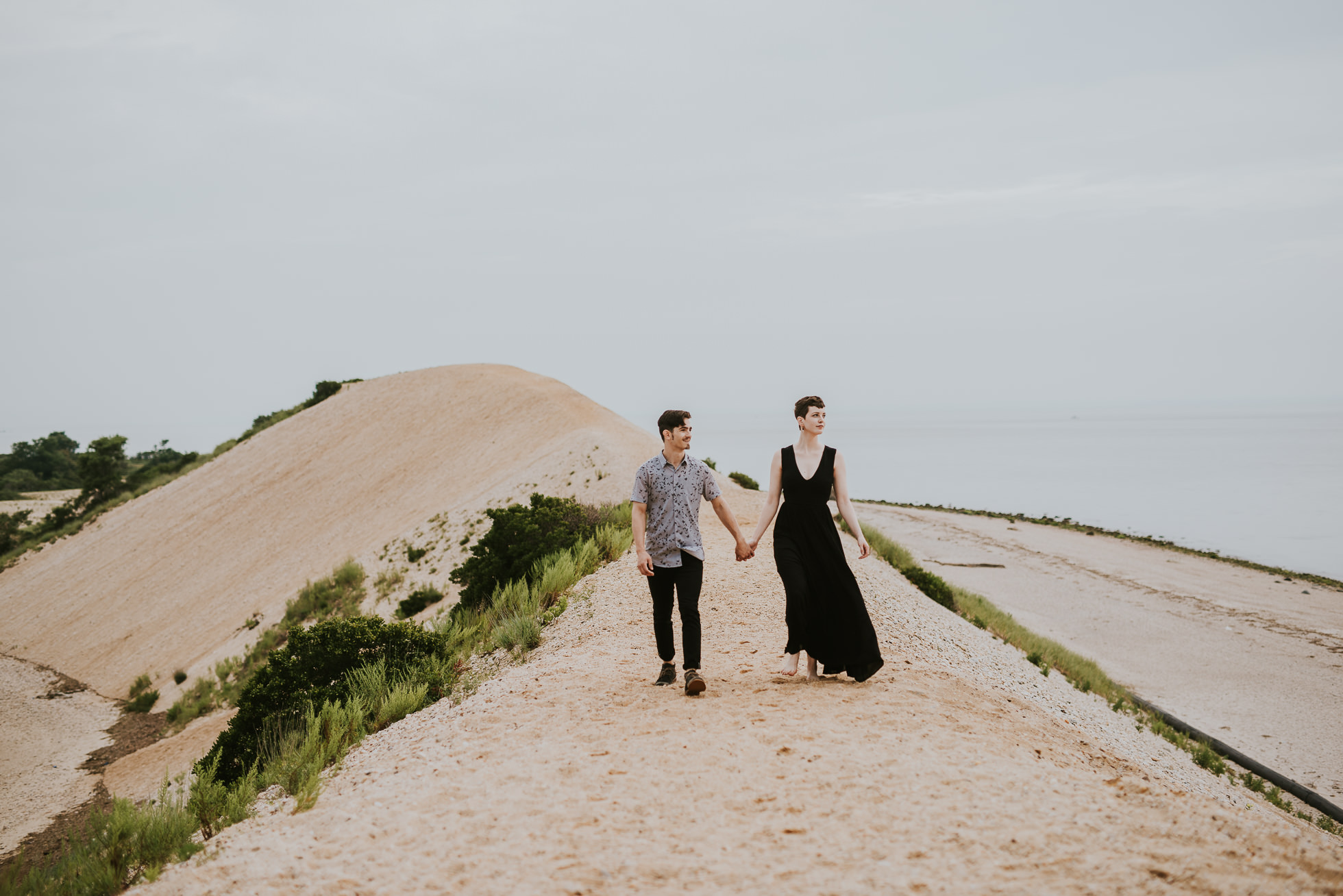 unique engagement session photographed by traverse the tides