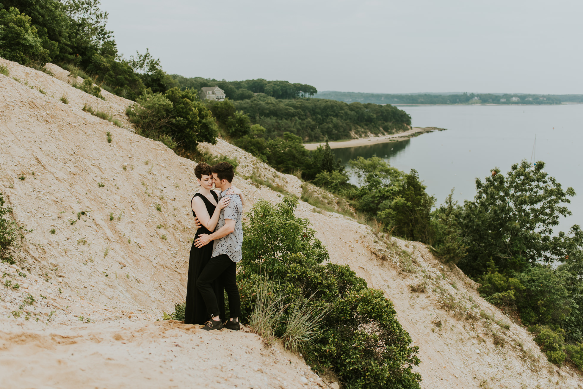 sand dunes engagement photos photographed by traverse the tides