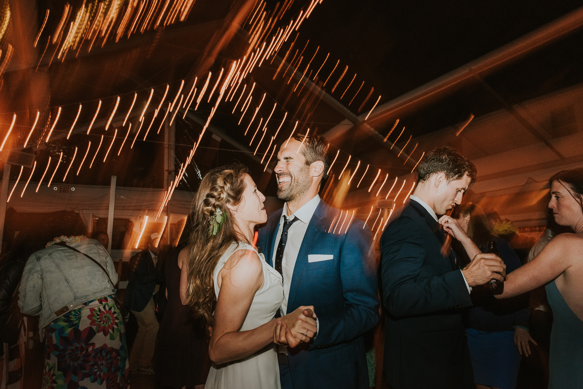 bride and groom dancing at the surf lodge reception Montauk wedding photographed by Traverse the Tides