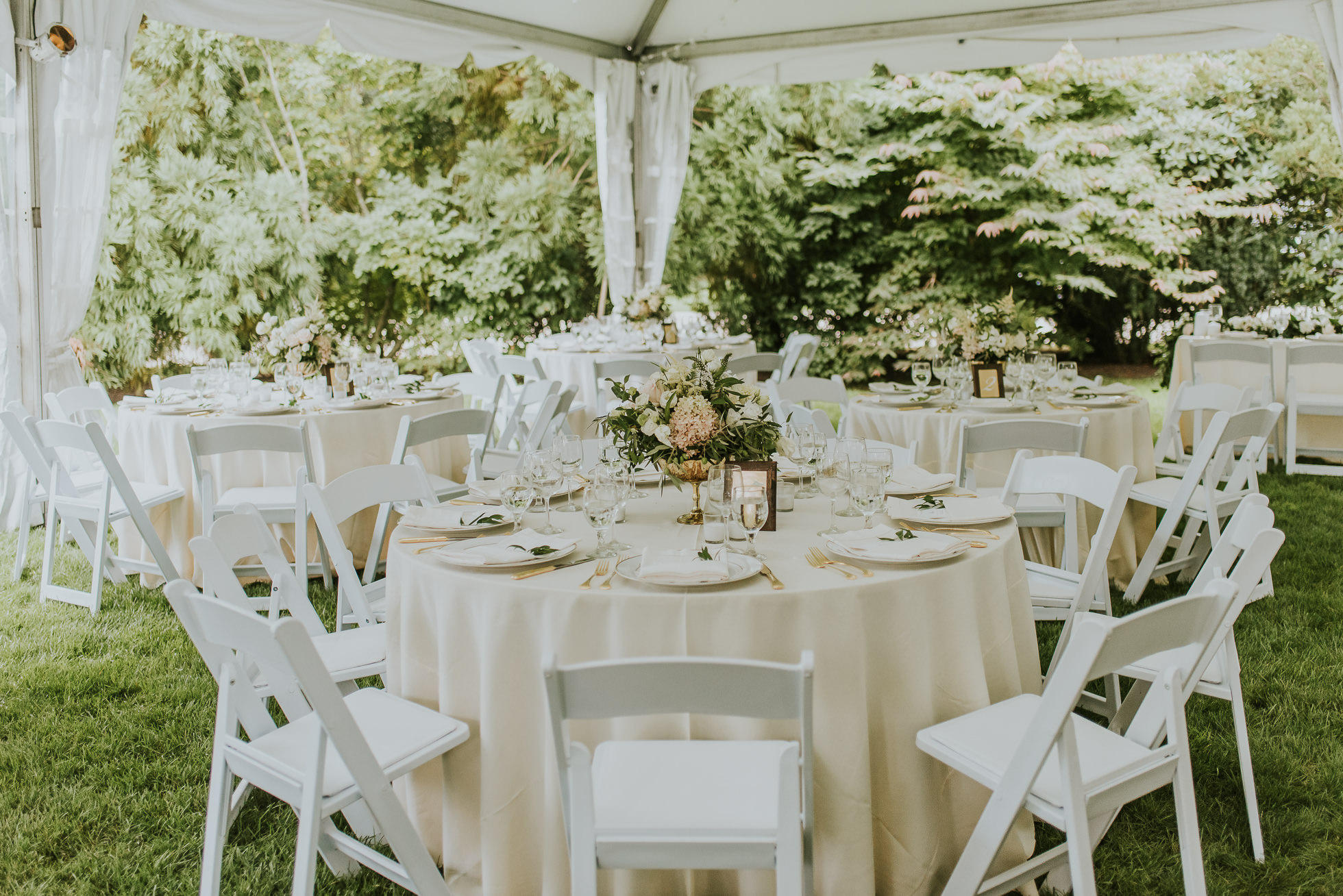 Long Island tent wedding decor