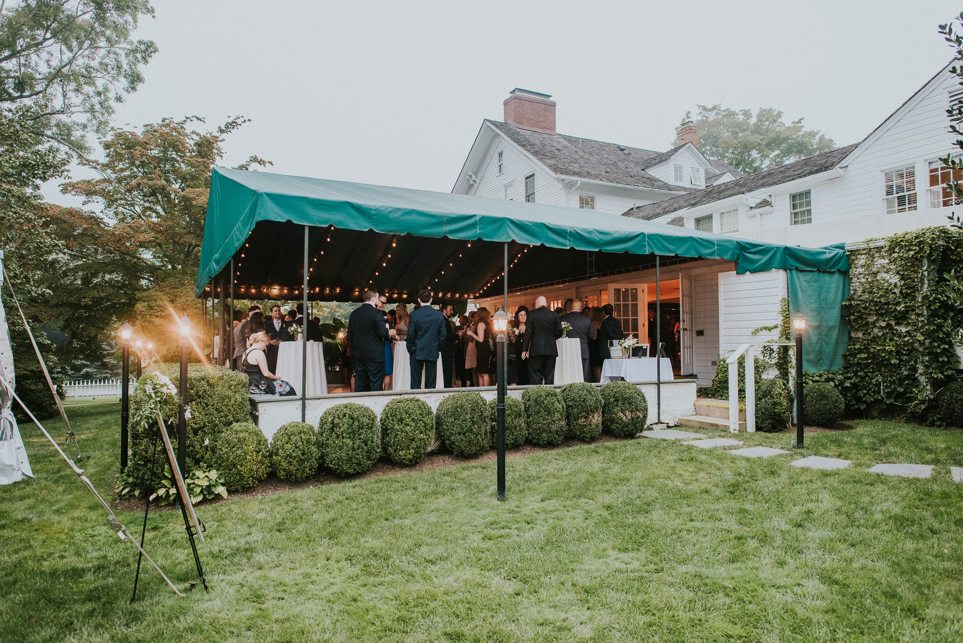 outdoor wedding reception the hamptons