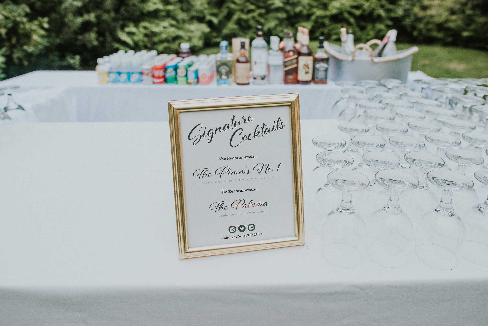 signature cocktails long island wedding reception
