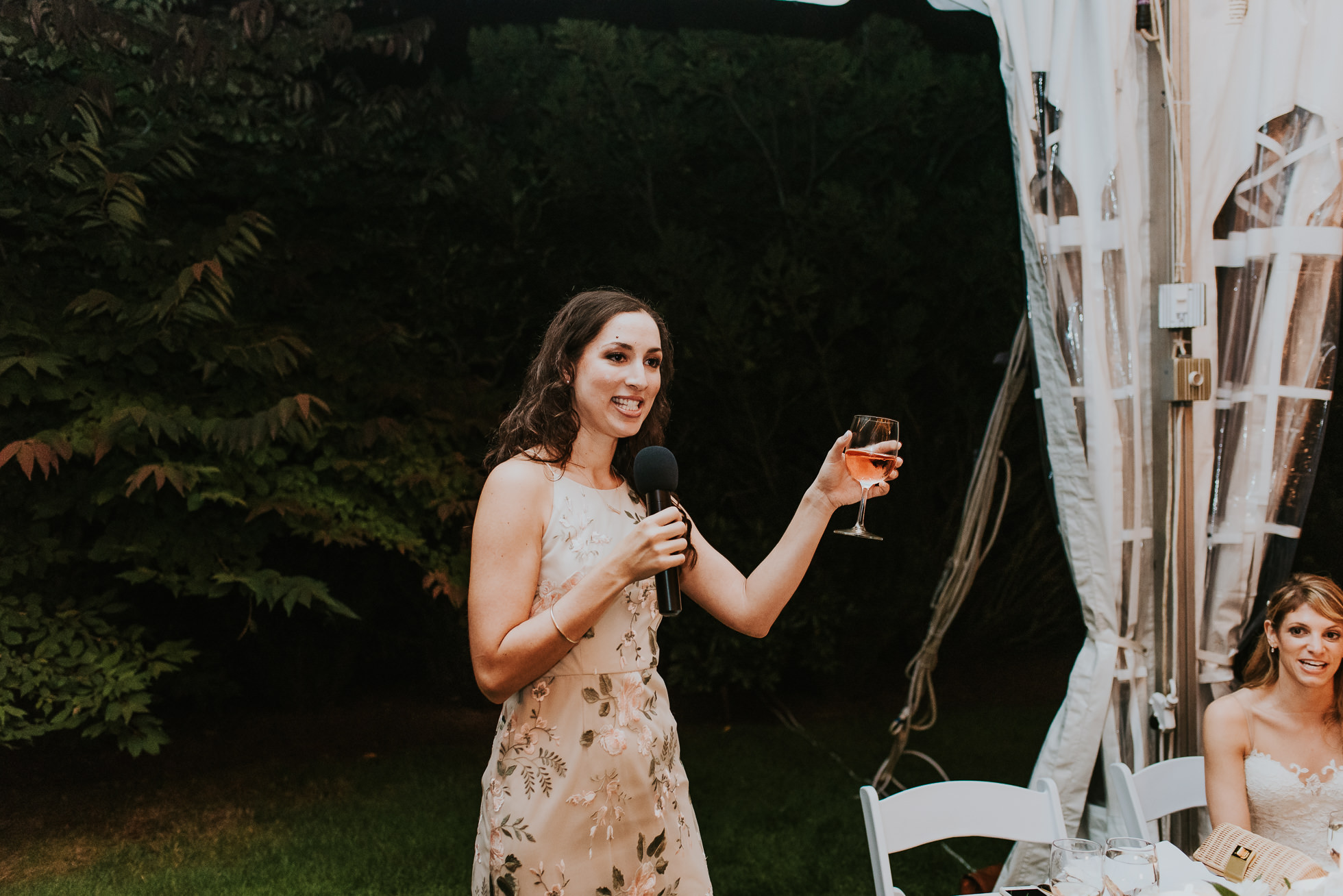 wedding toast by maid of honor long island wedding