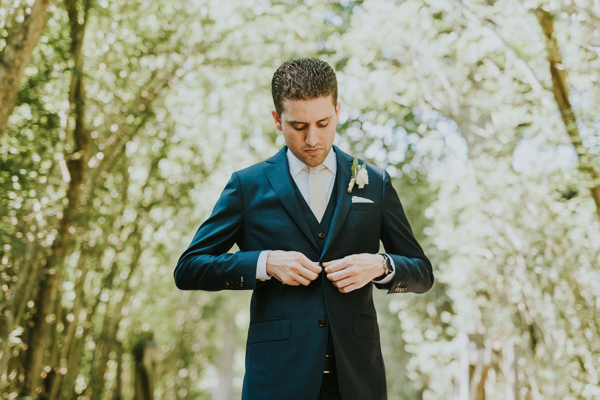 groom waiting for bride East Hampton wedding