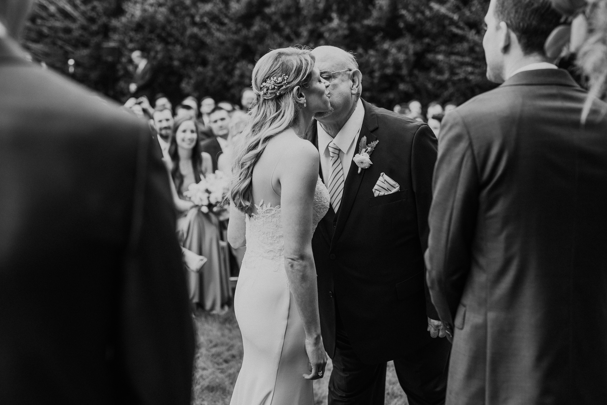 dad walking bride down aisle