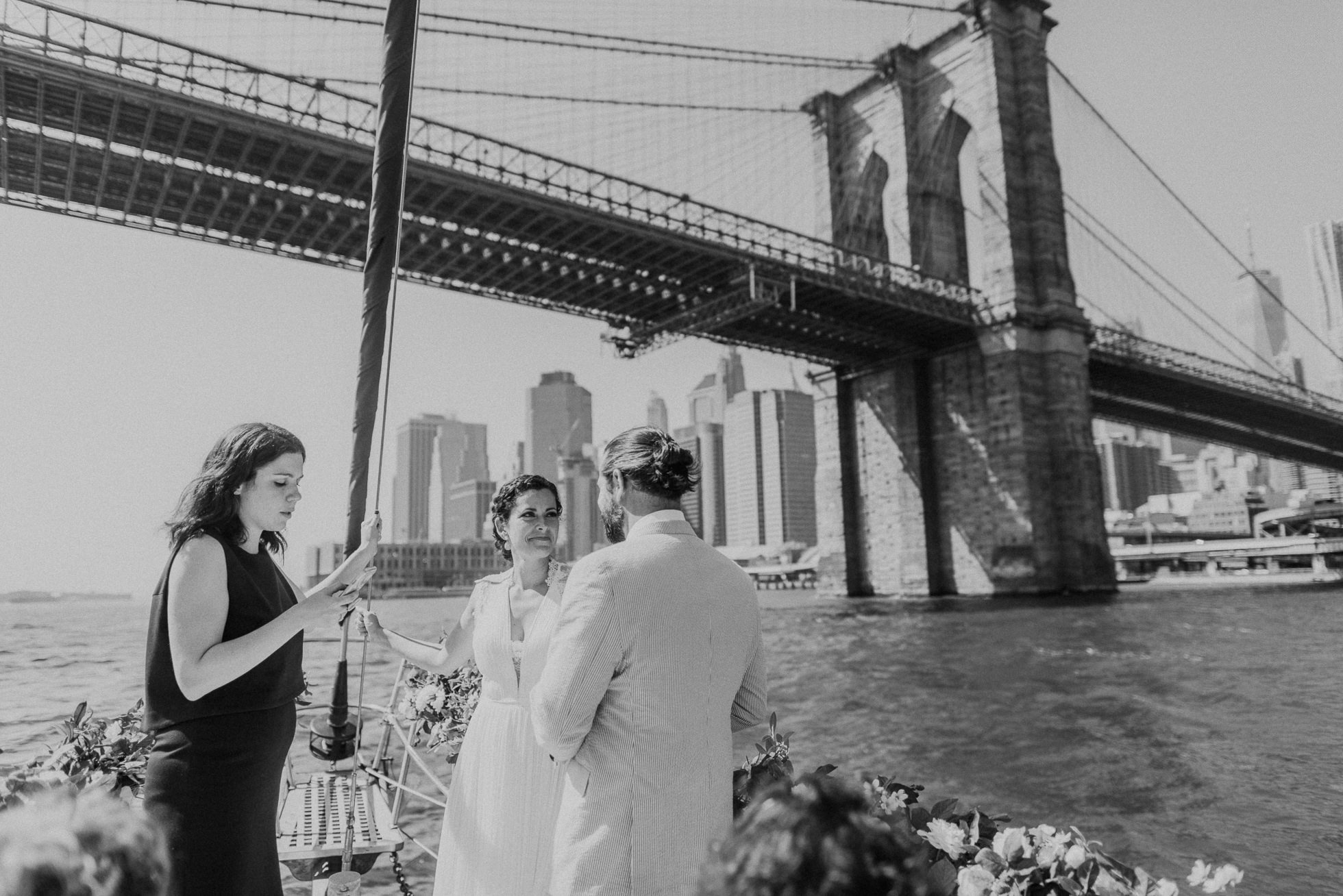 brooklyn bridge boat wedding