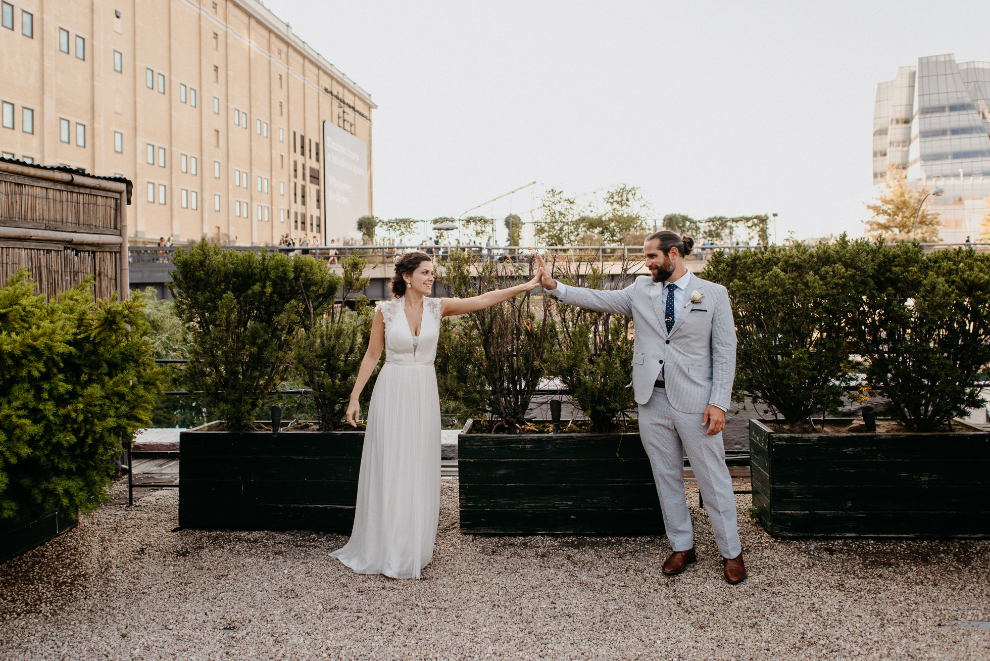 Manhattan rooftop wedding photos